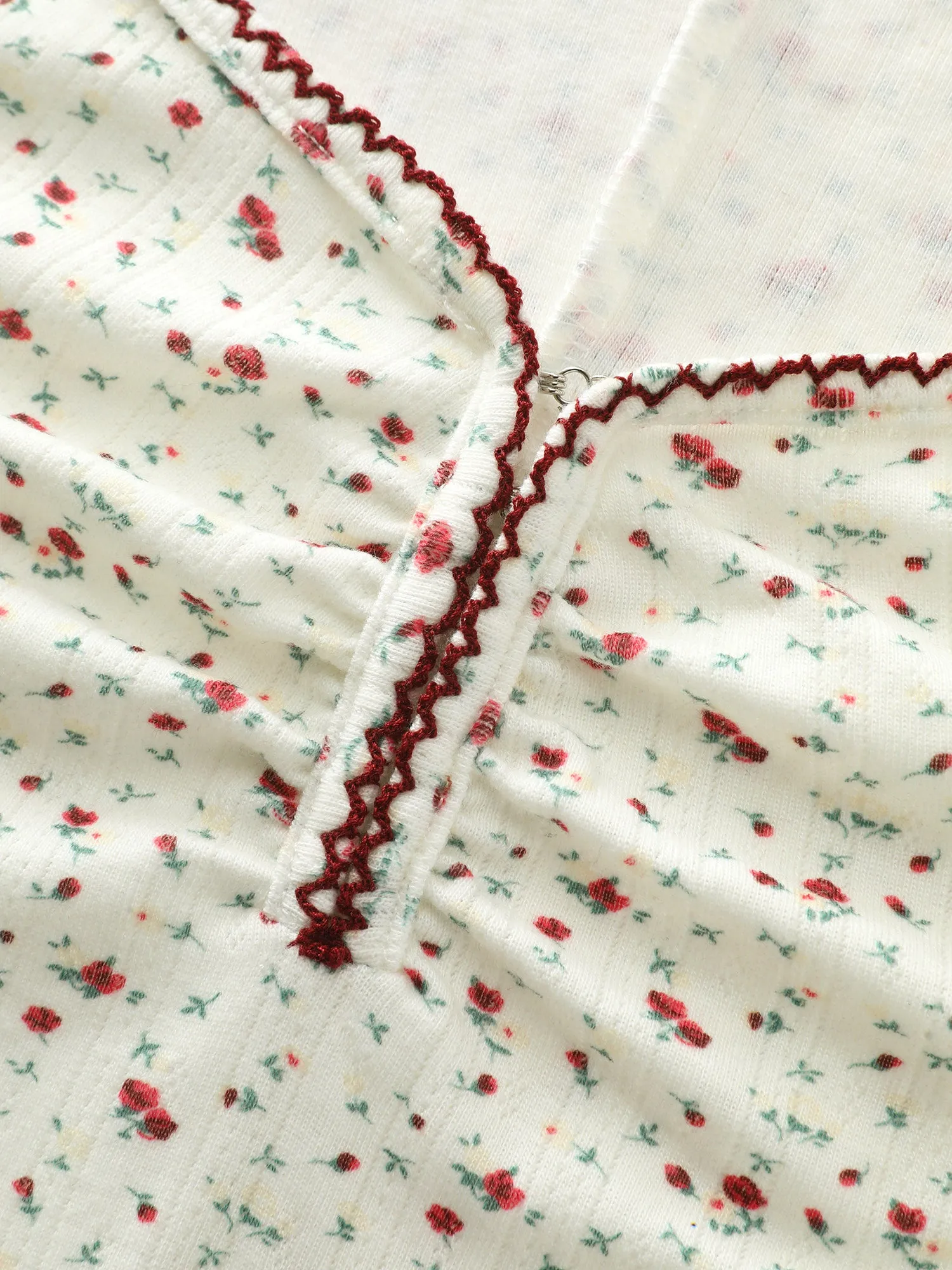 Supersoft Micro Floral Print Knit Top sold by Bloomchic product image thumbnail 5