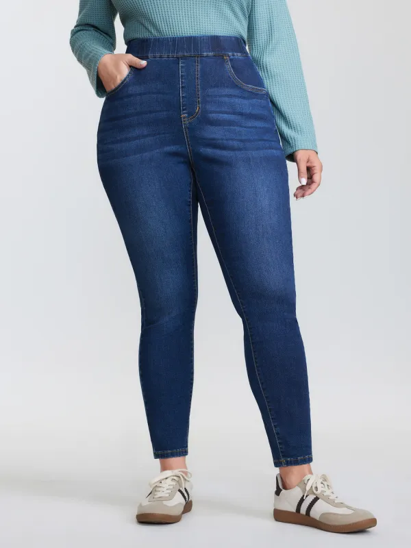 Supersoft Pull-On Skinny-Fit Jeans sold by Bloomchic
