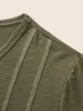 Solid Round Neck Topstitching T-shirt sold by Bloomchic