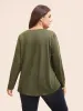Solid Round Neck Topstitching T-shirt sold by Bloomchic
