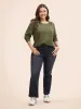 Solid Round Neck Topstitching T-shirt sold by Bloomchic
