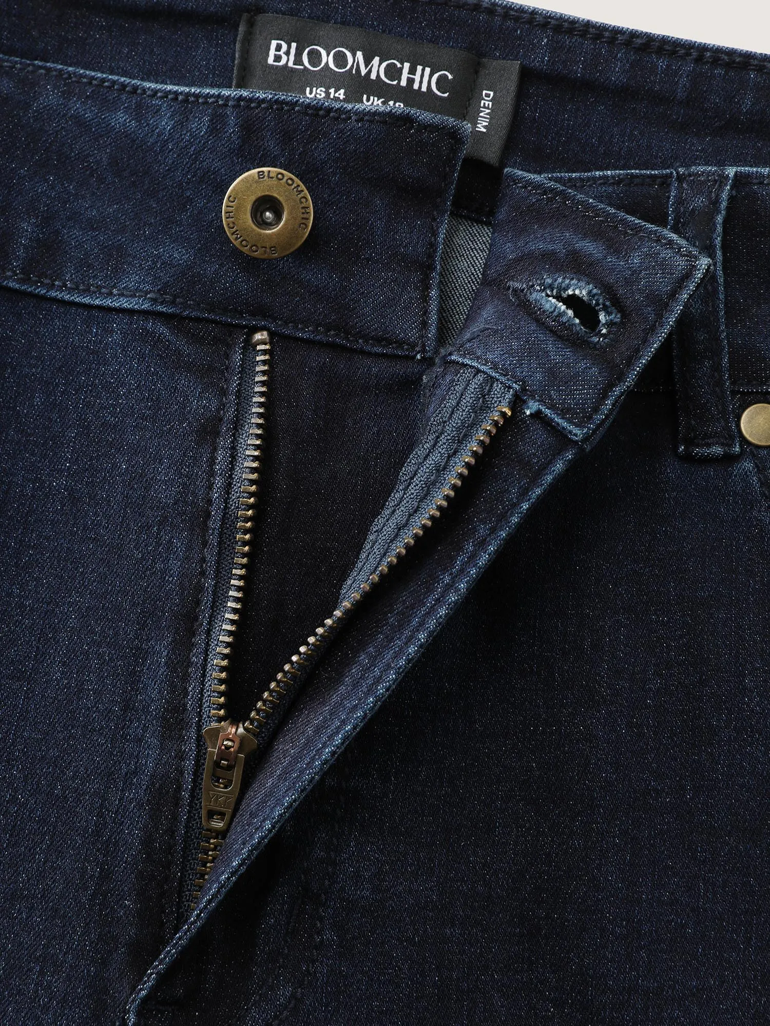 Curve Friendly Skinny-Fit Cropped Jeans sold by Bloomchic product image thumbnail 5