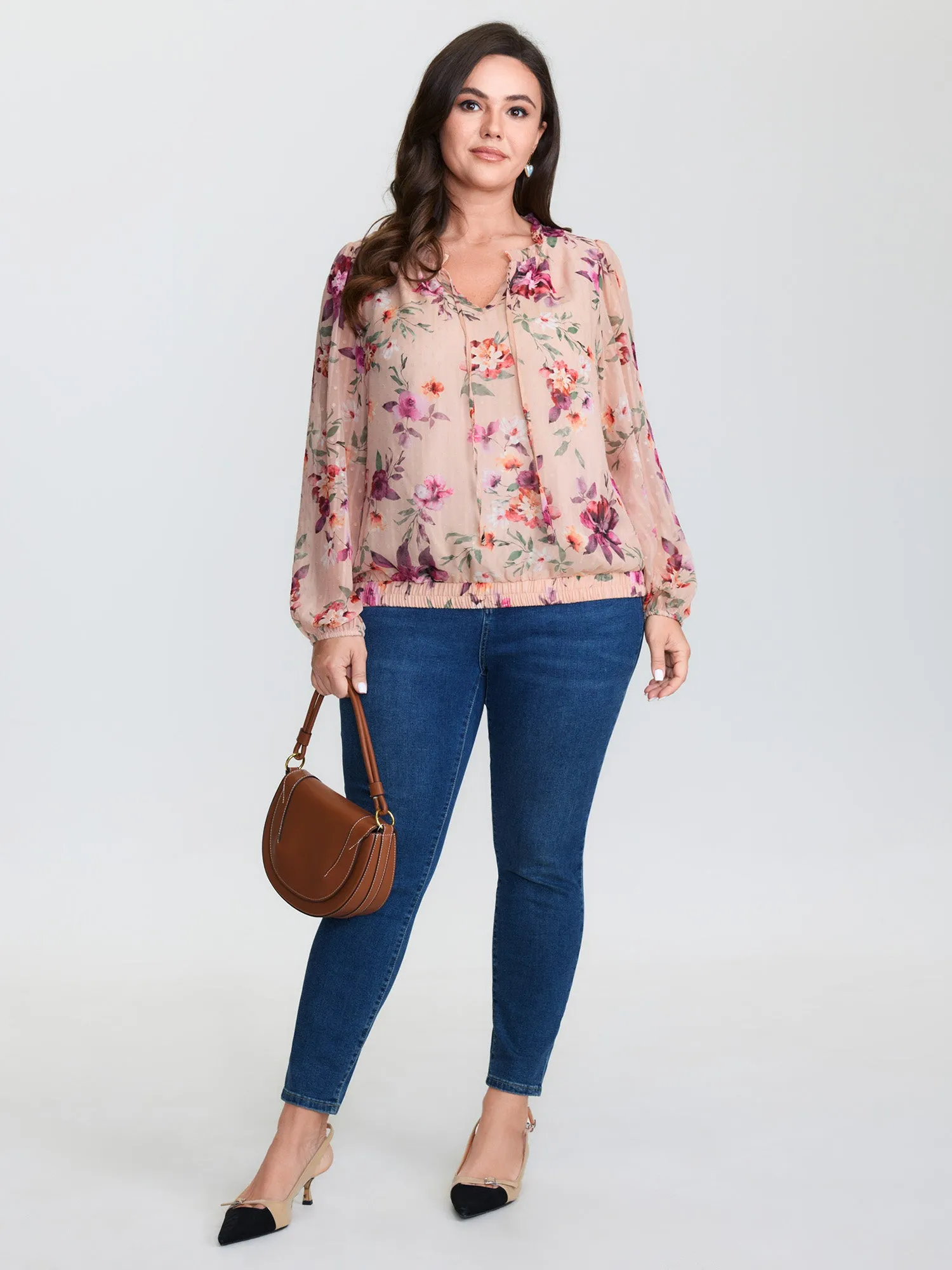 Soft Romance Stretchy Hem Blouse sold by Bloomchic product image thumbnail 3