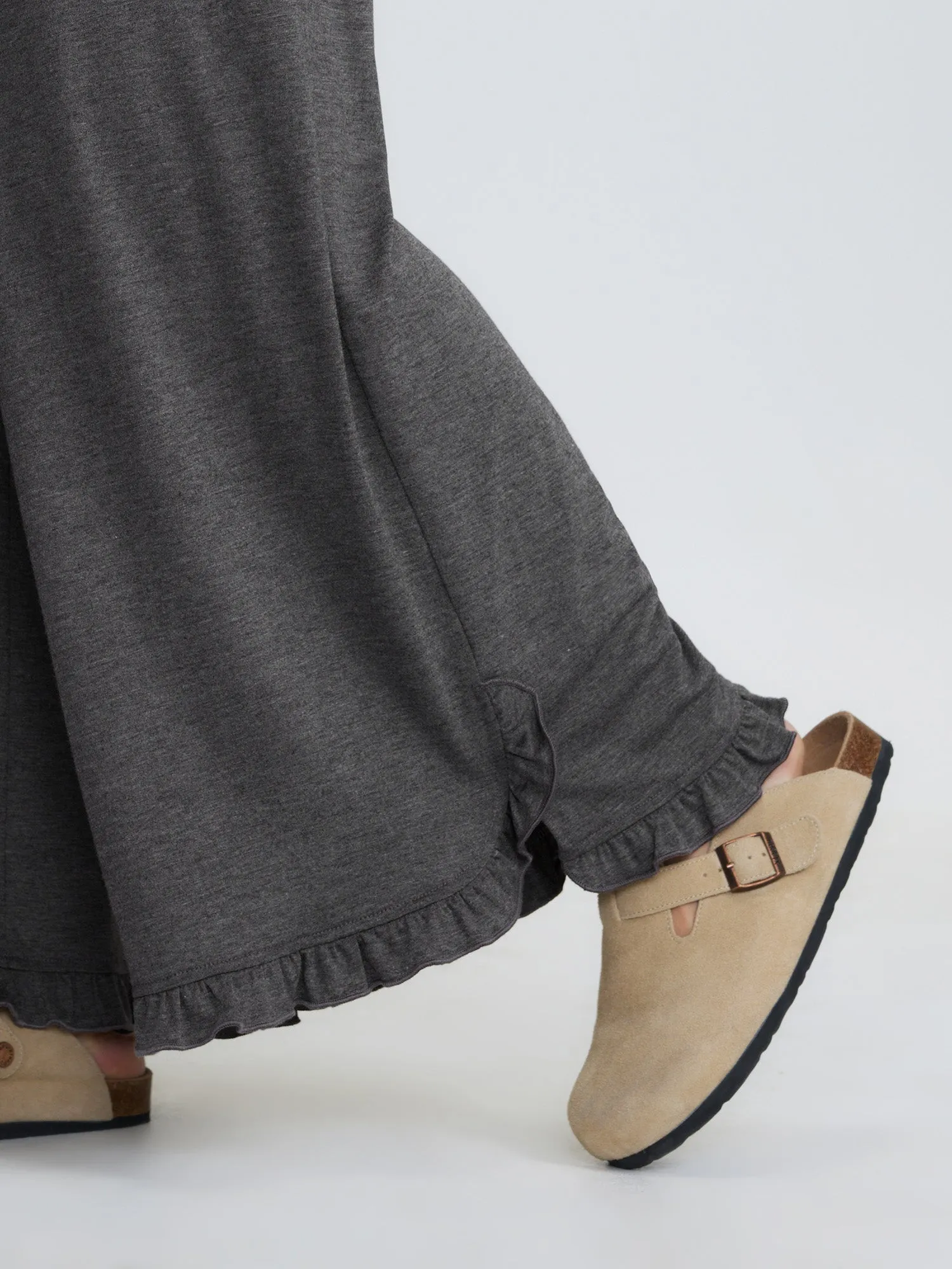 Supersoft Drawstring Waist Ruffled Hem Pants sold by Bloomchic product image thumbnail 3