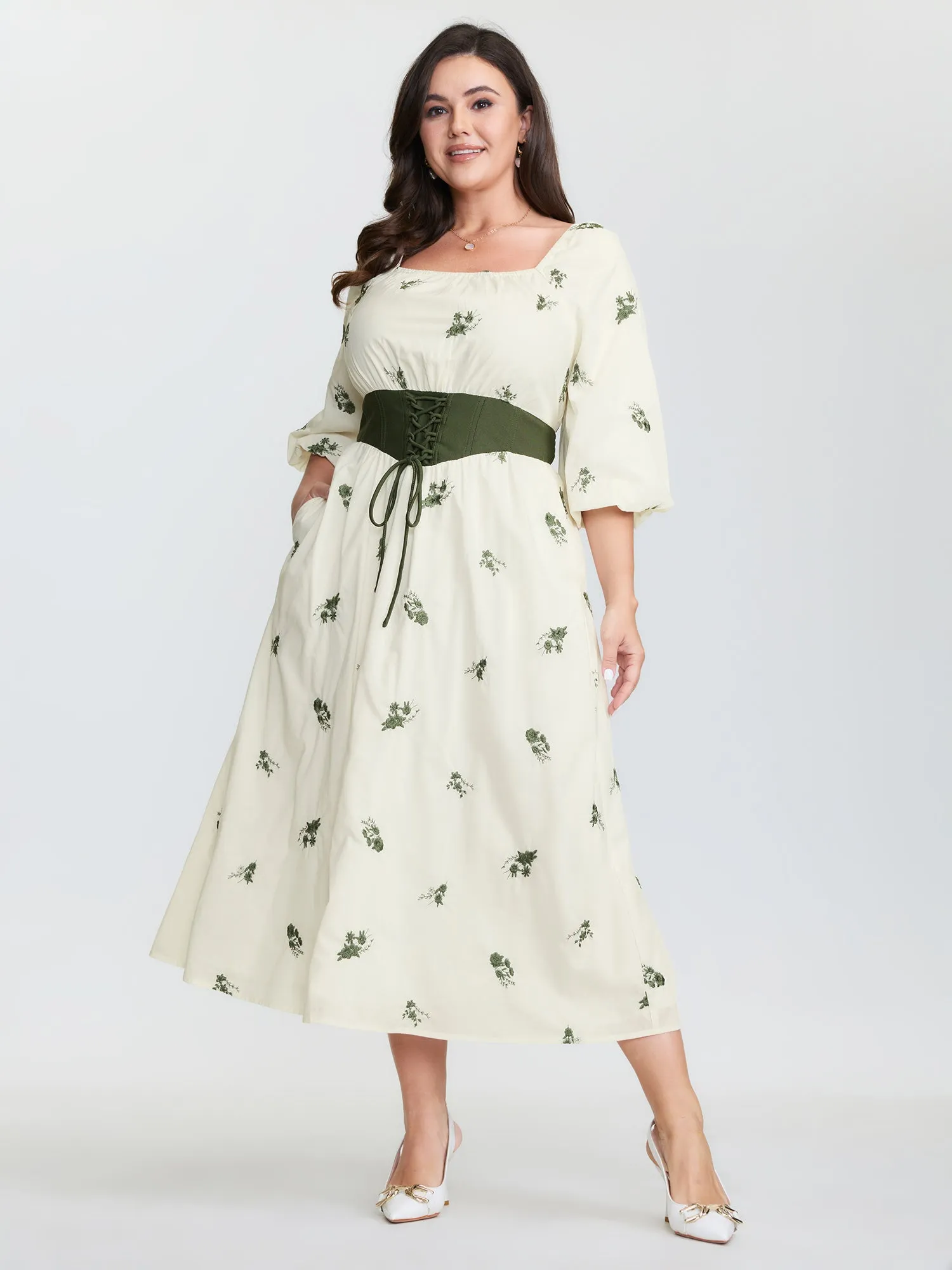 2-in-1 Embroidered Tulle Maxi Dress sold by Bloomchic