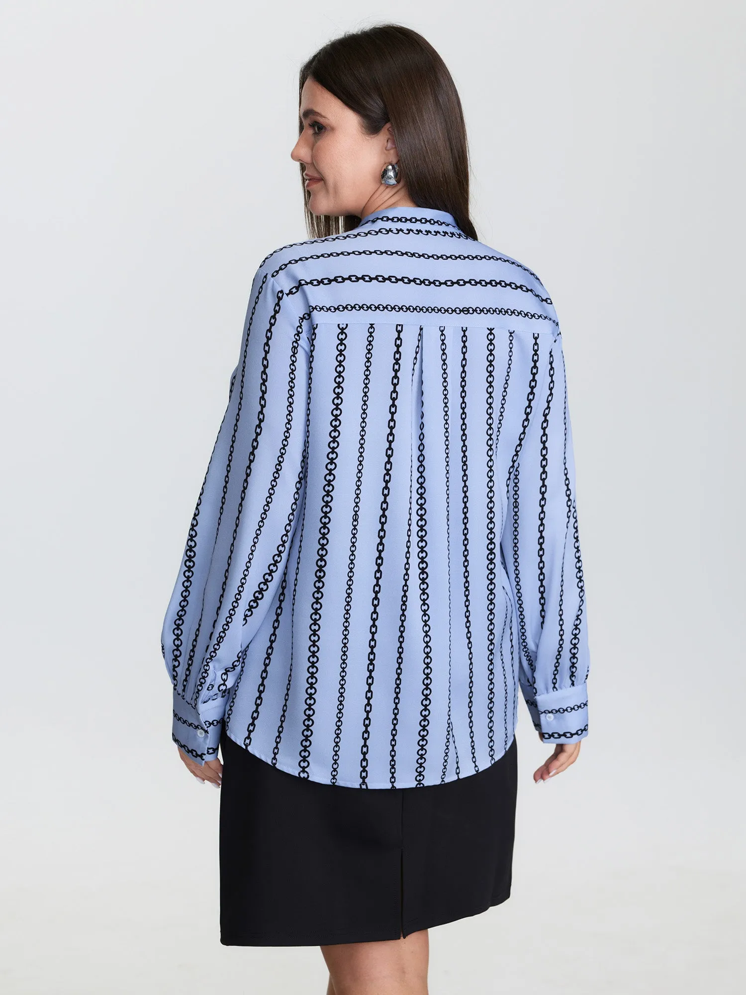 Loop Striped Bow-Tie Neckline Blouse sold by Bloomchic product image thumbnail 5