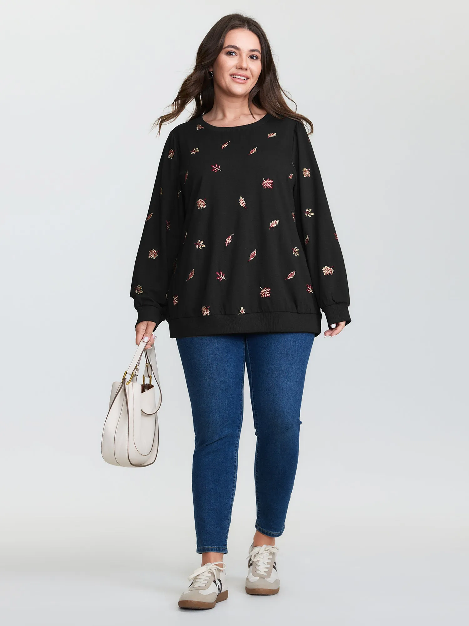 Stretch Lead Embroidered Sweatshirt sold by Bloomchic product image thumbnail 3