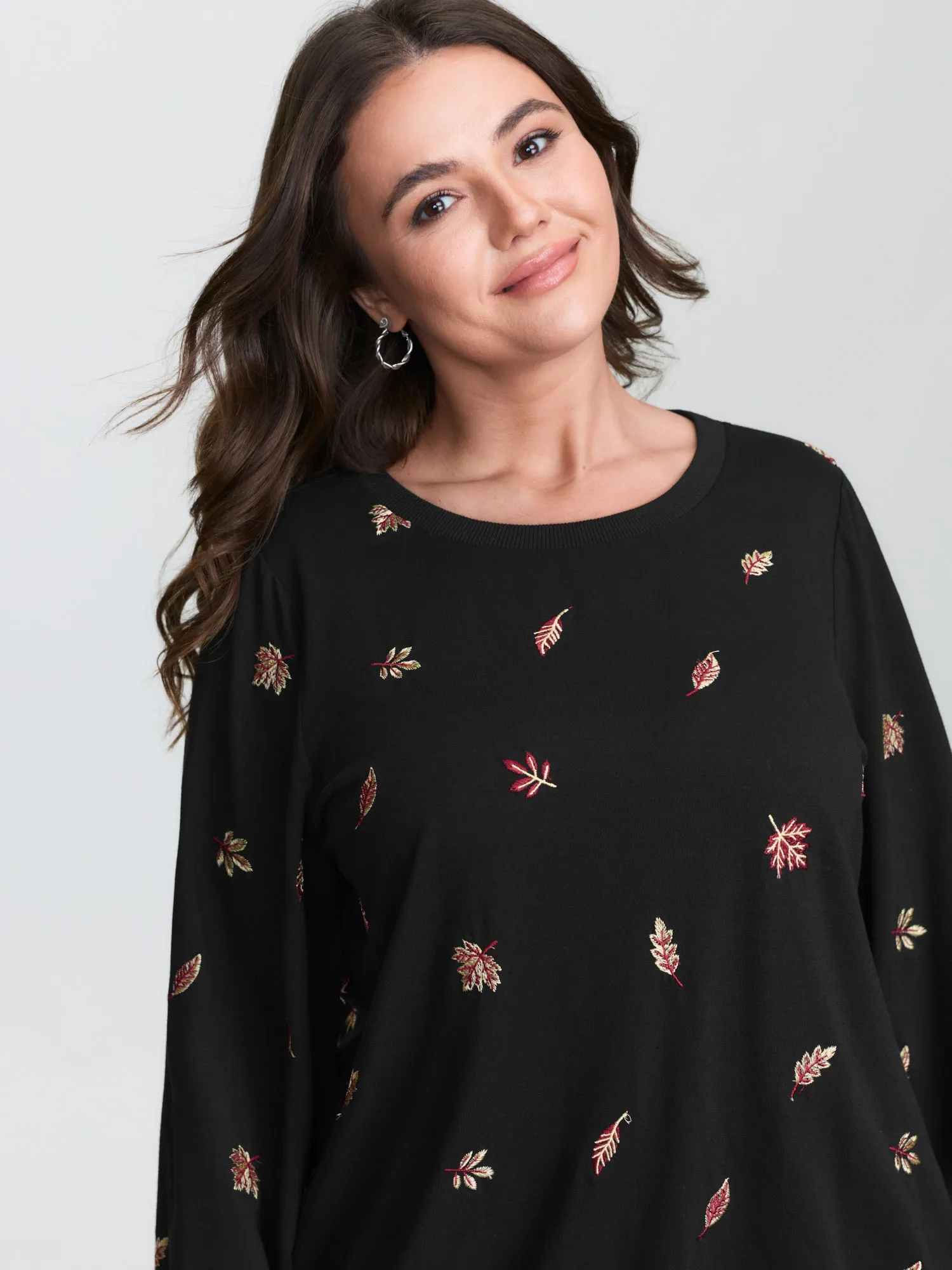 Stretch Lead Embroidered Sweatshirt sold by Bloomchic product image thumbnail 2