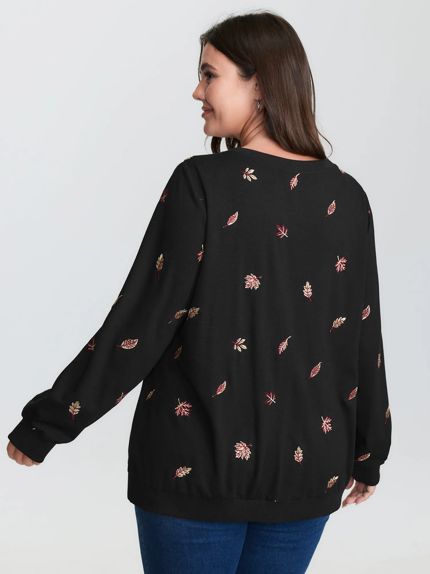 Stretch Lead Embroidered Sweatshirt sold by Bloomchic product image thumbnail 5