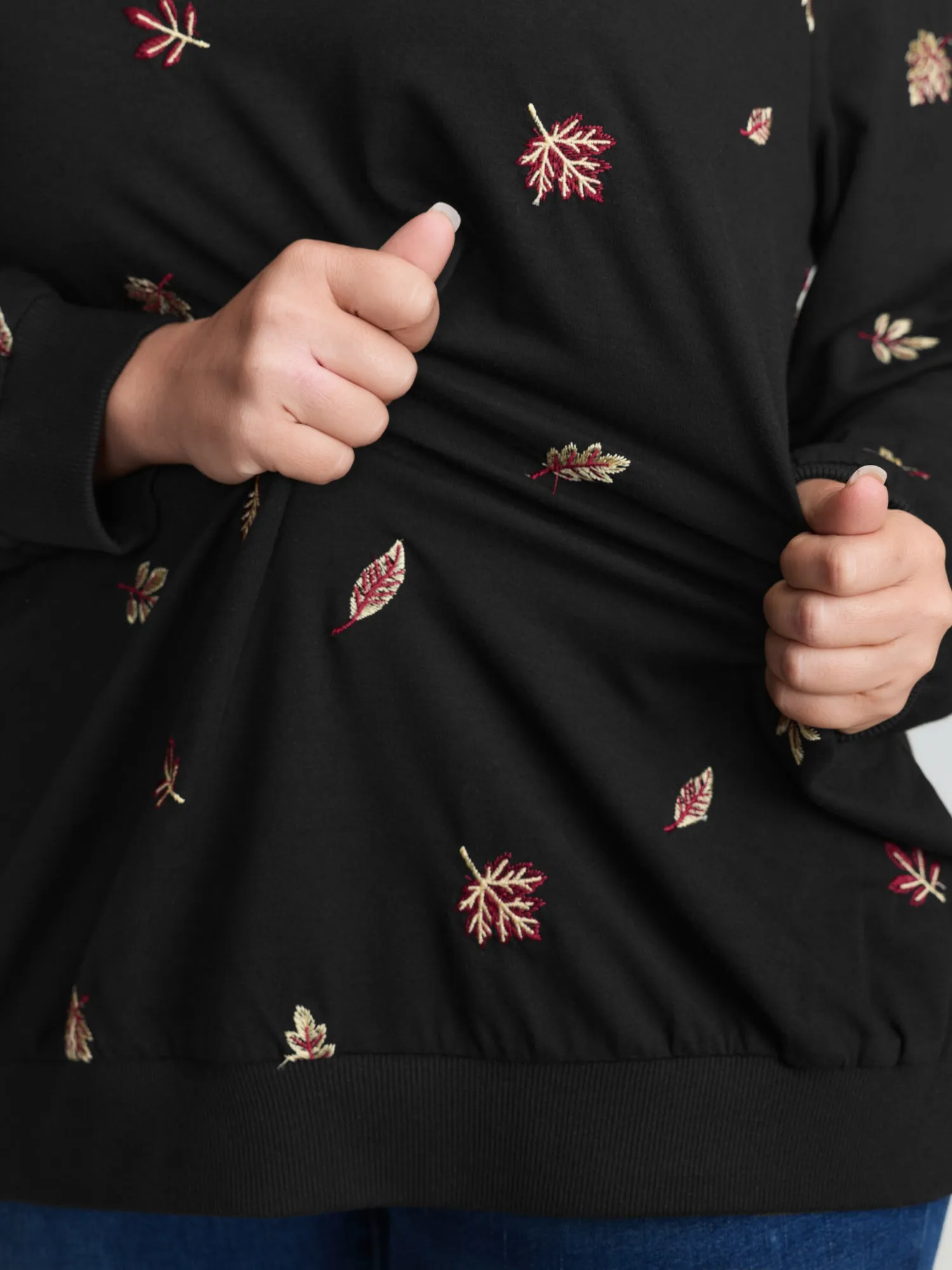 Stretch Lead Embroidered Sweatshirt sold by Bloomchic product image thumbnail 4