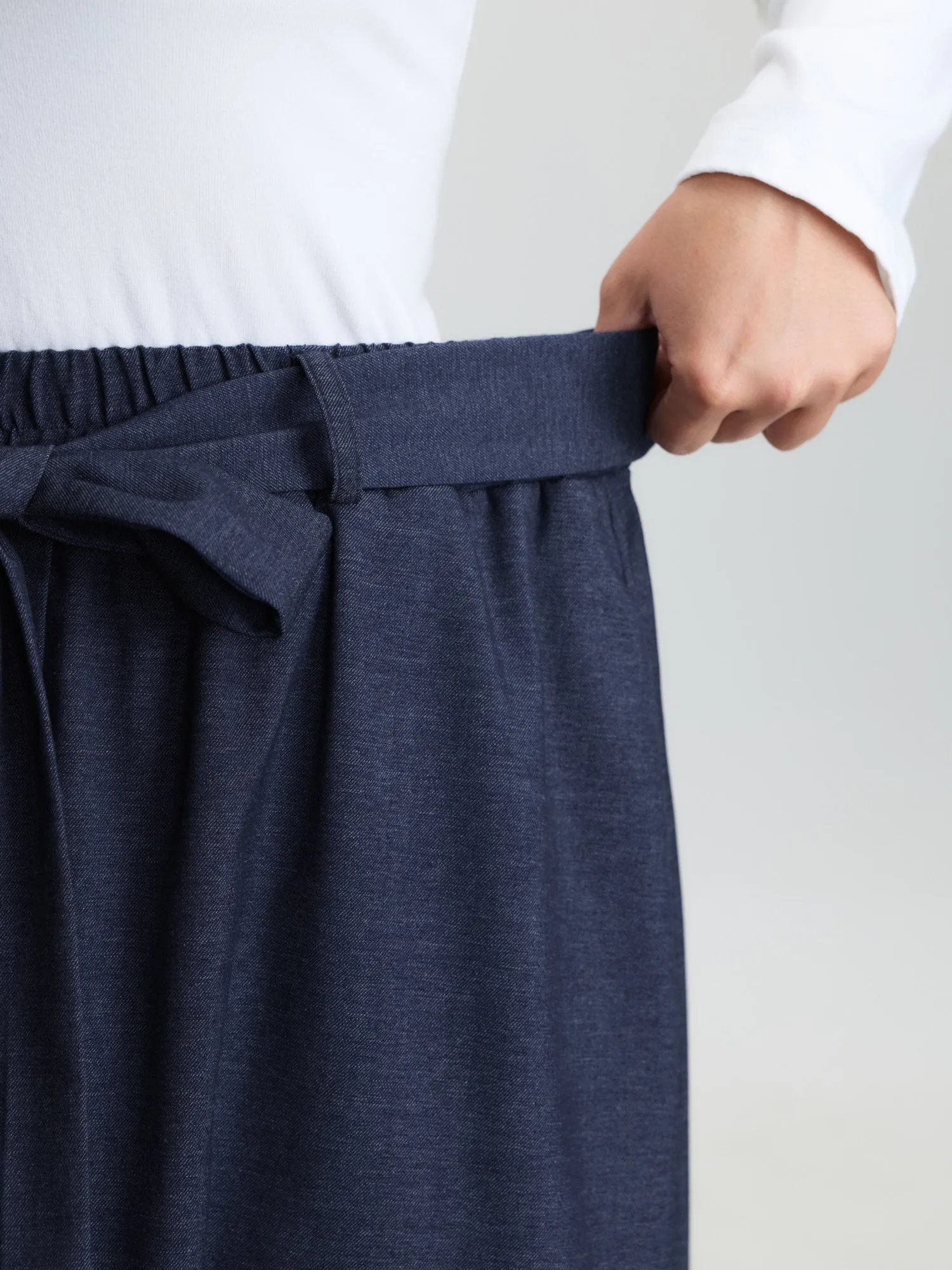 Stretchy Button Detail Waist-Tie Maxi Skirt sold by Bloomchic product image thumbnail 4