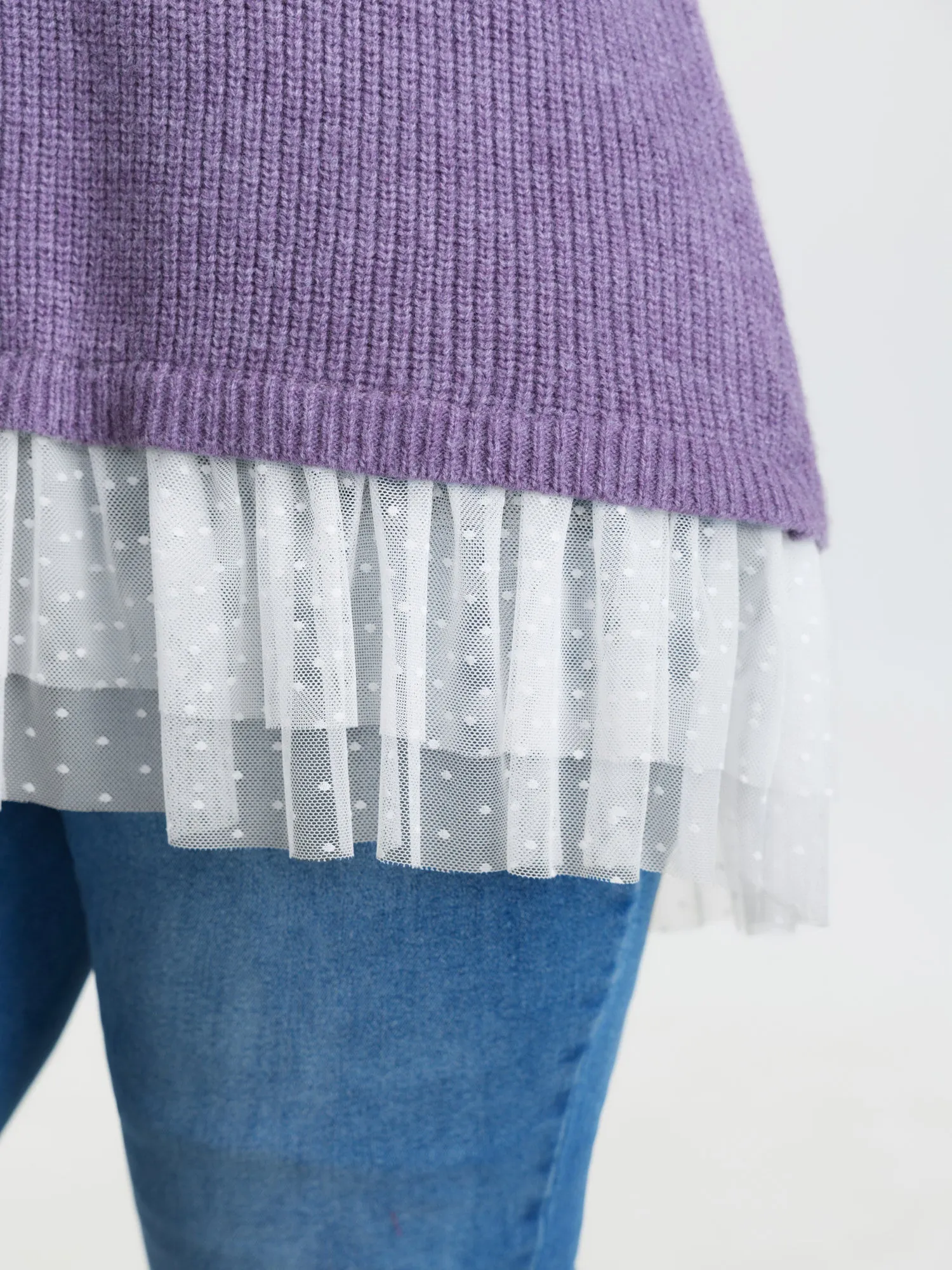 Textured Mesh Hooded Pullover sold by Bloomchic product image thumbnail 4