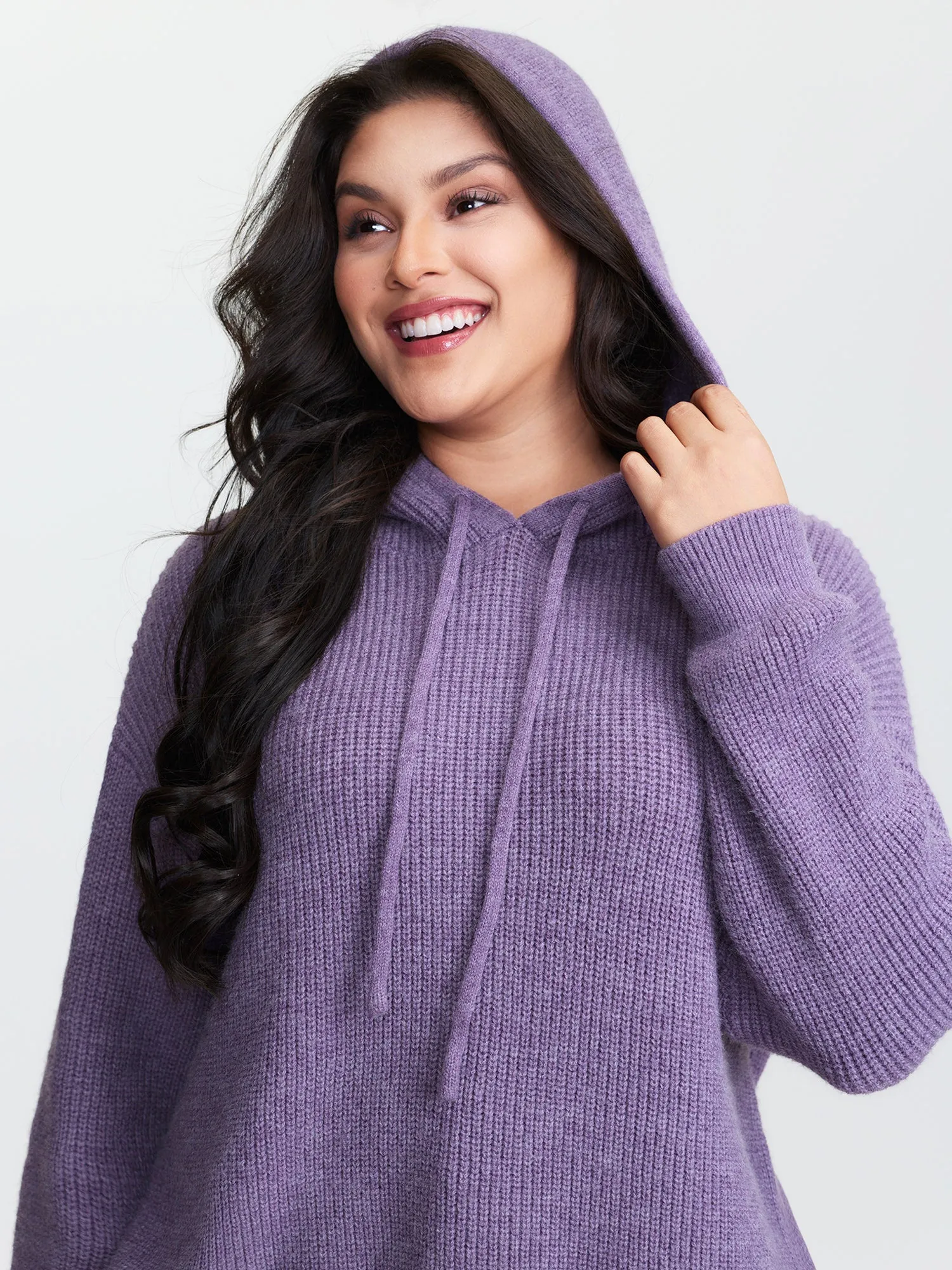 Textured Mesh Hooded Pullover sold by Bloomchic product image thumbnail 3