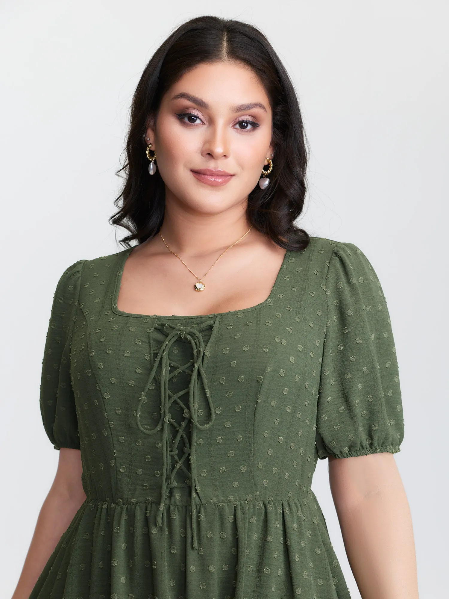 Cross-Tie Stretchy Waist Pocket Midi Dress sold by Bloomchic product image thumbnail 3