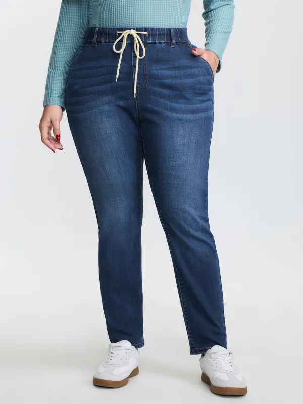 Pull-On Stretchy Boyfriend Jeans sold by Bloomchic