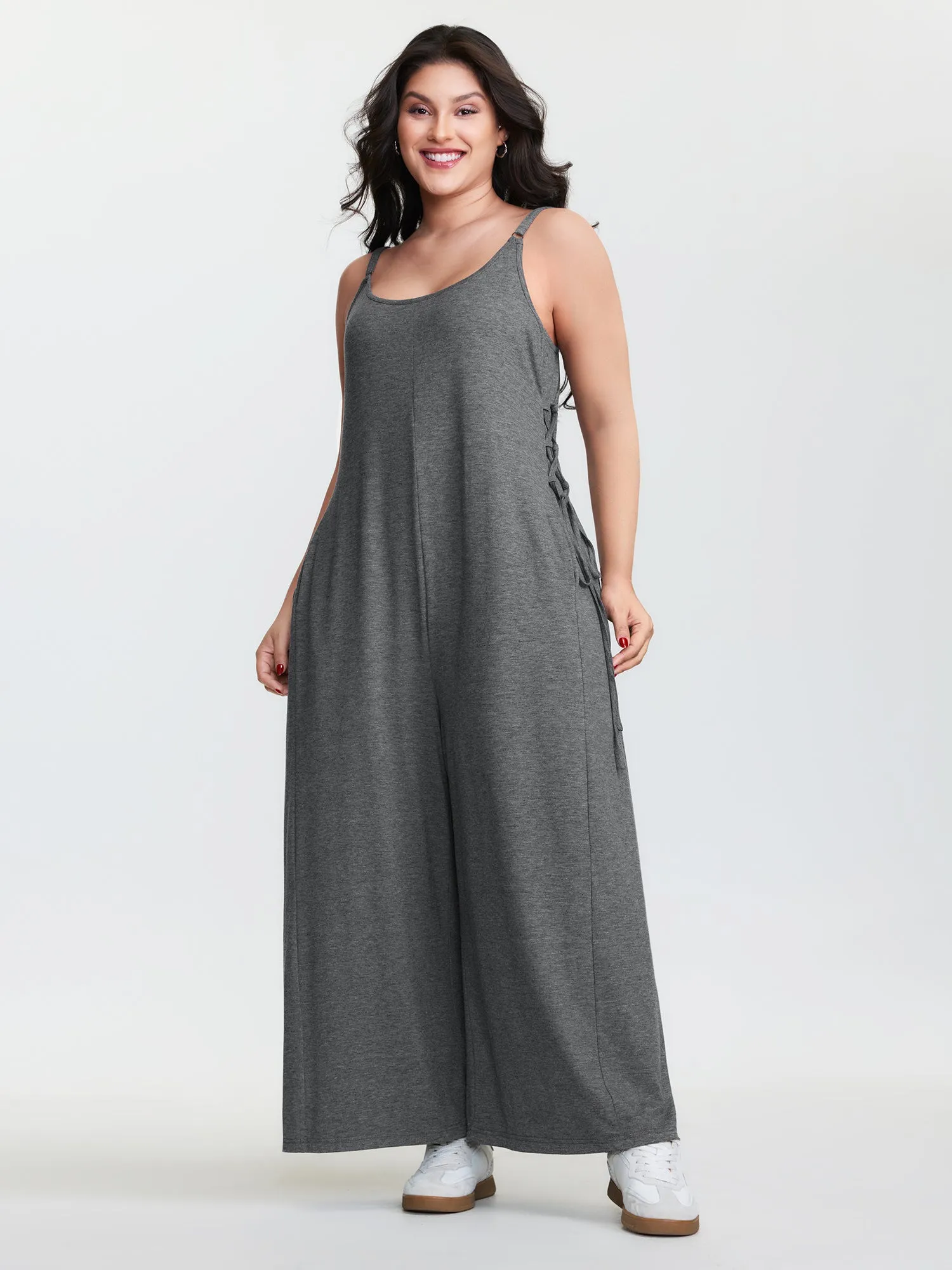 Supersoft Stretchy Side Tie Jumpsuit sold by Bloomchic product image thumbnail 2