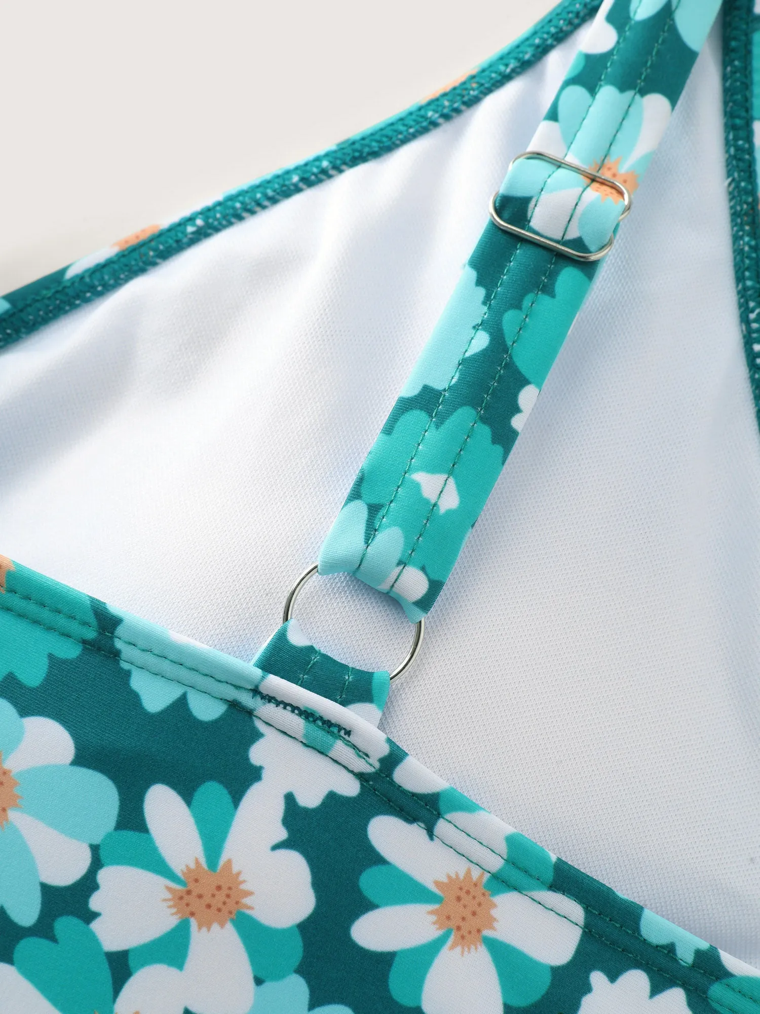 Floral Print Knotted Tie Hem Swim Dress sold by Bloomchic product image thumbnail 5