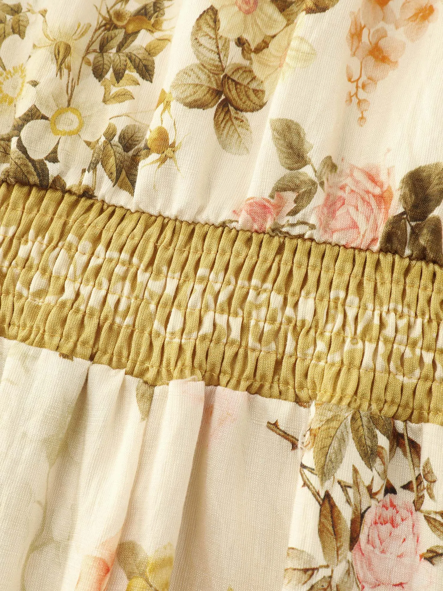 Sunkissed Floral Color Contrast Midi Dress sold by Bloomchic product image thumbnail 5