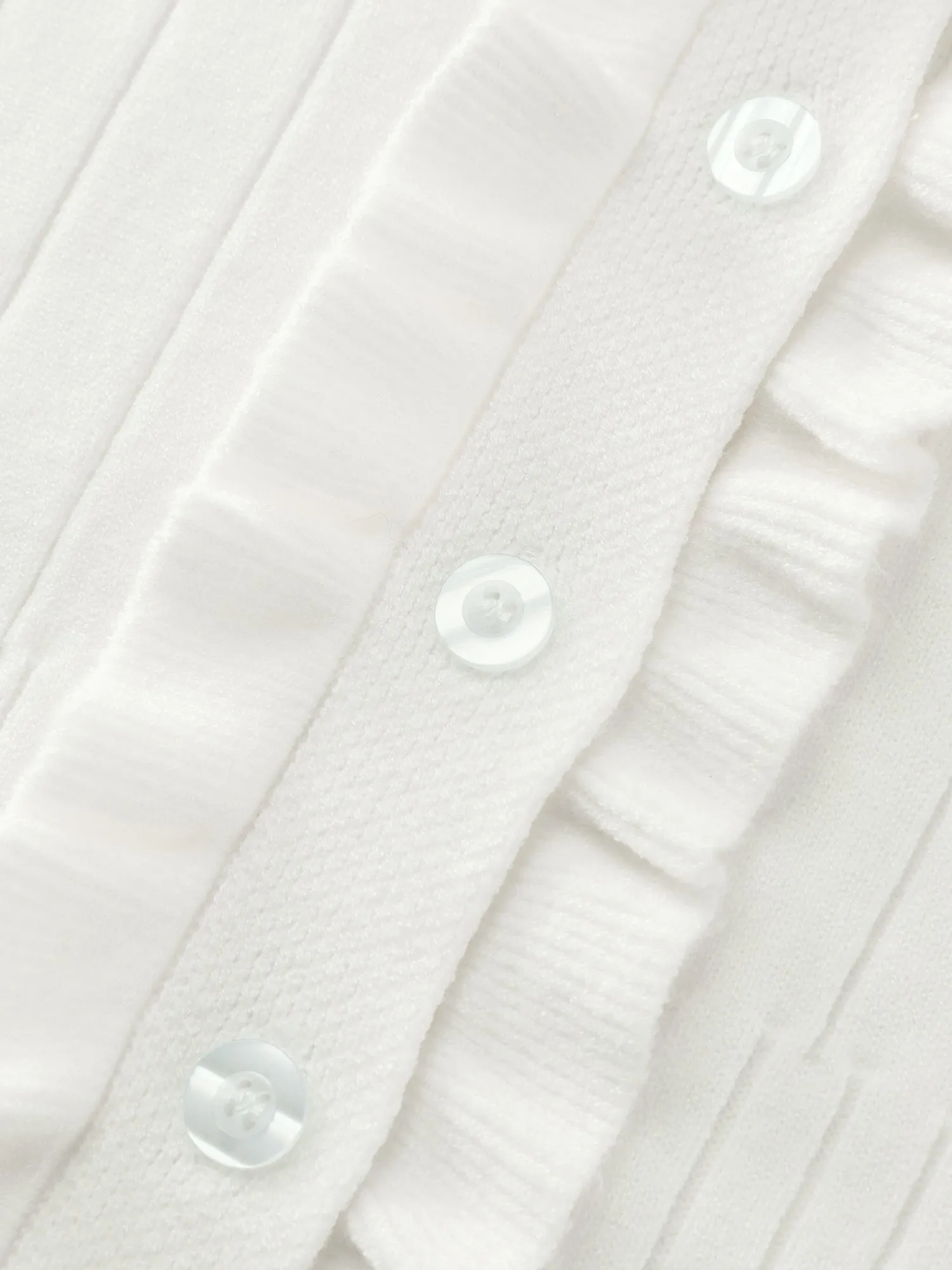 Ruffled Placket Striped Texture Knit Cardigan sold by Bloomchic product image thumbnail 5