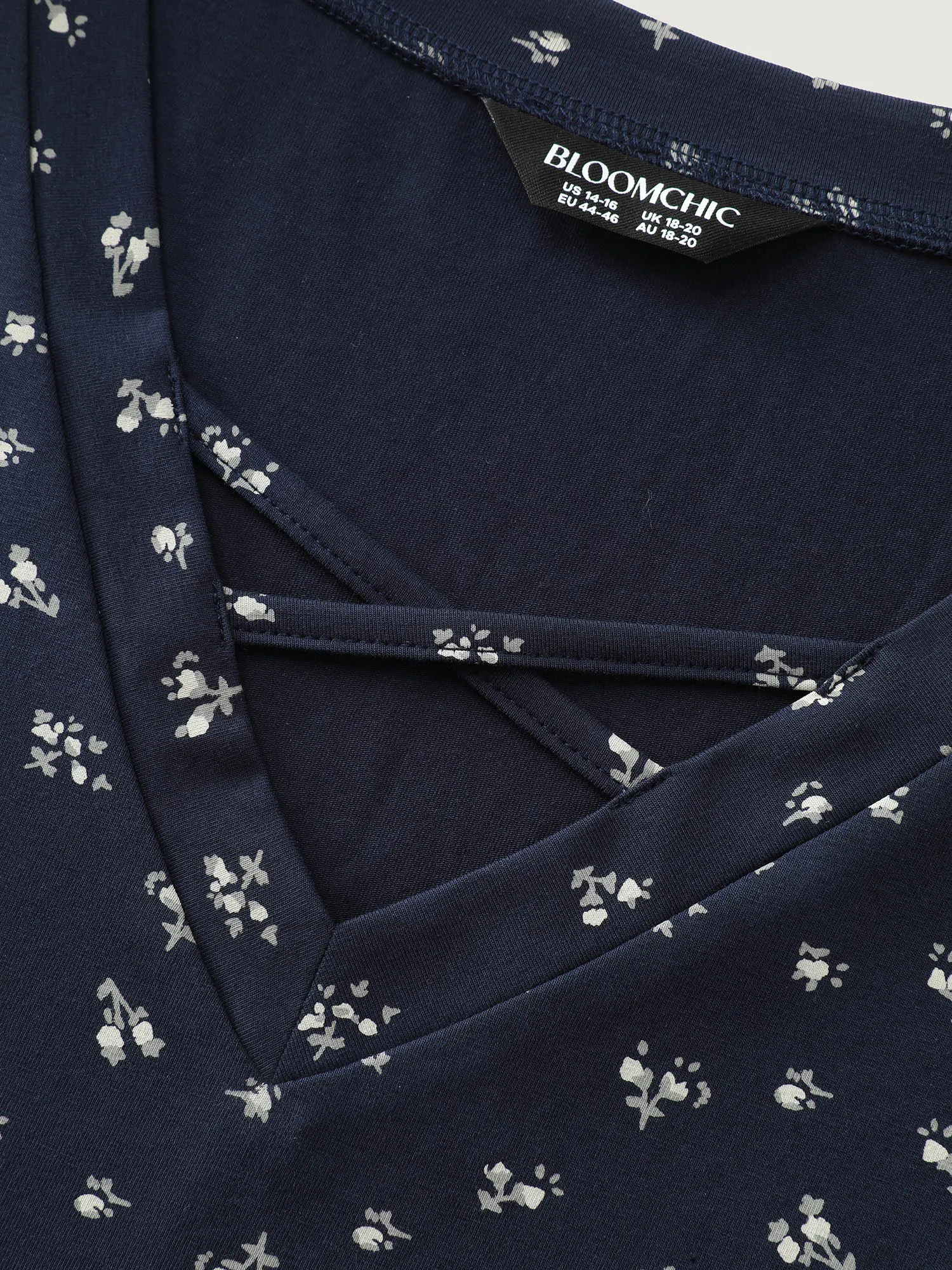 Cotton Spring Things Neckline Cut-Out T-Shirt sold by Bloomchic product image thumbnail 5