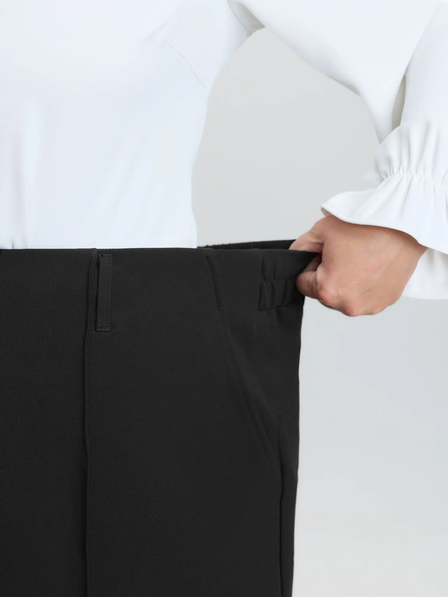 Stretchy Waist Straight Leg Pants sold by Bloomchic product image thumbnail 4