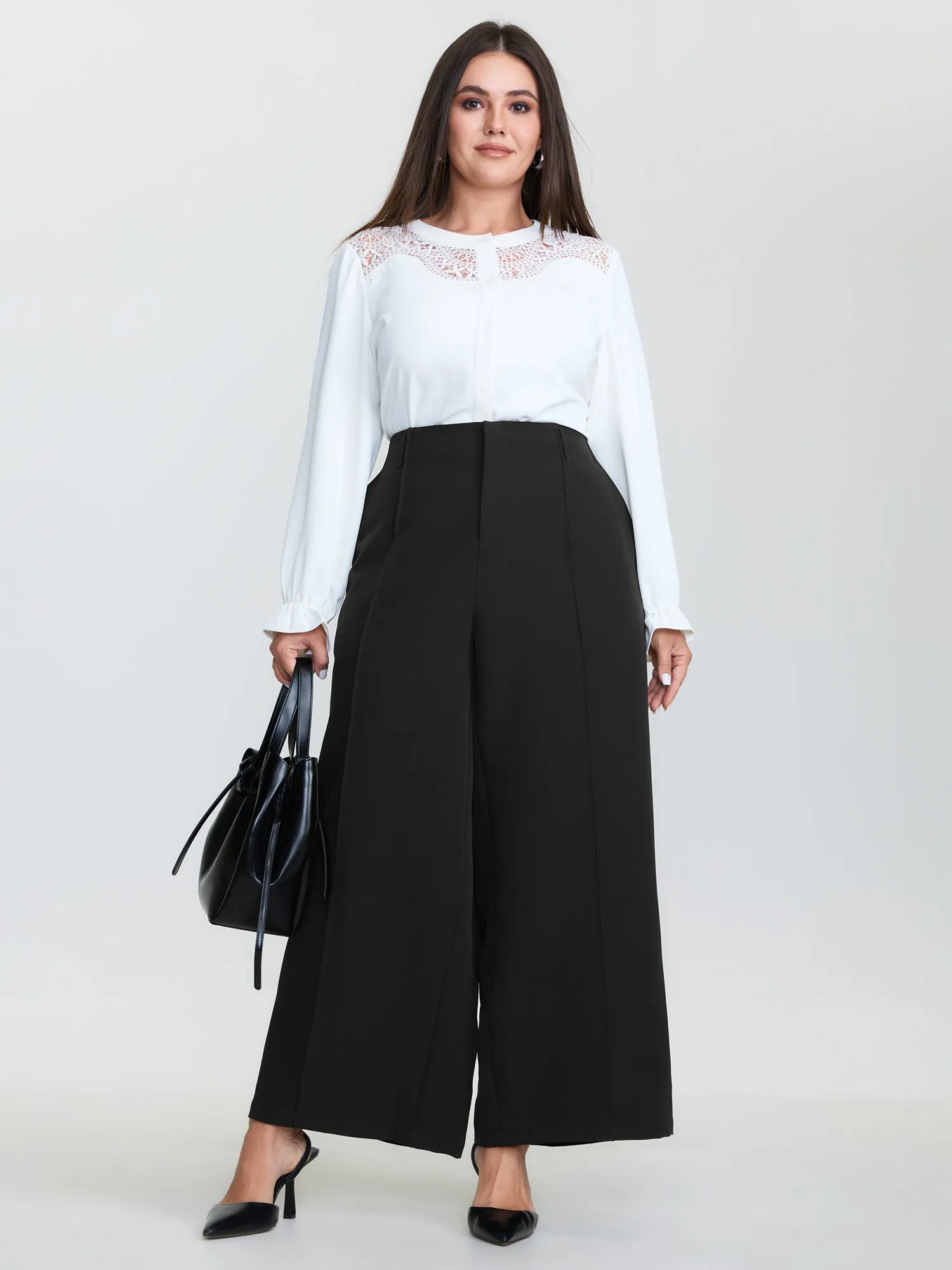 Stretchy Waist Straight Leg Pants sold by Bloomchic product image thumbnail 2