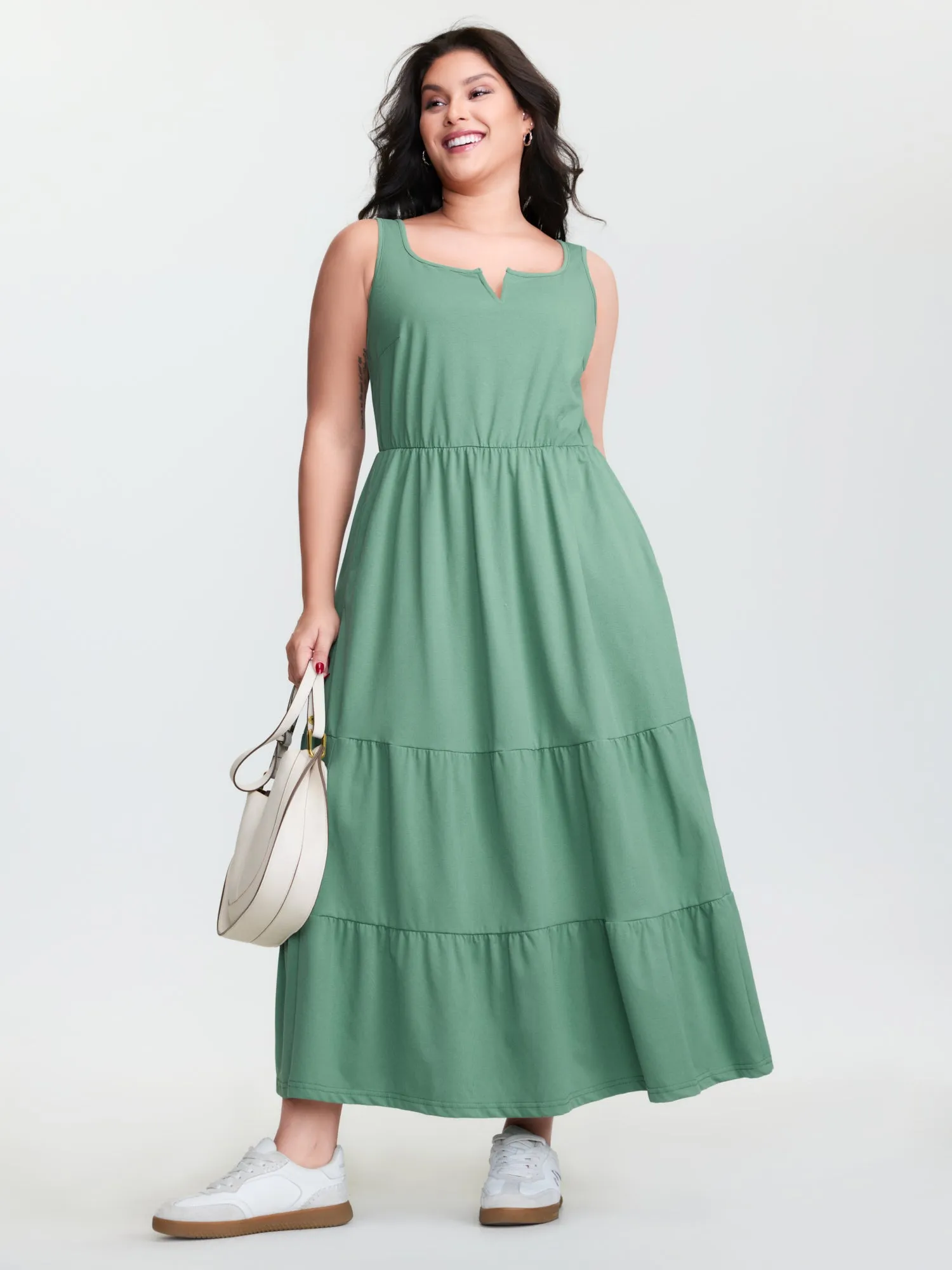 Stretchy Tiered Flowy Maxi Dress sold by Bloomchic