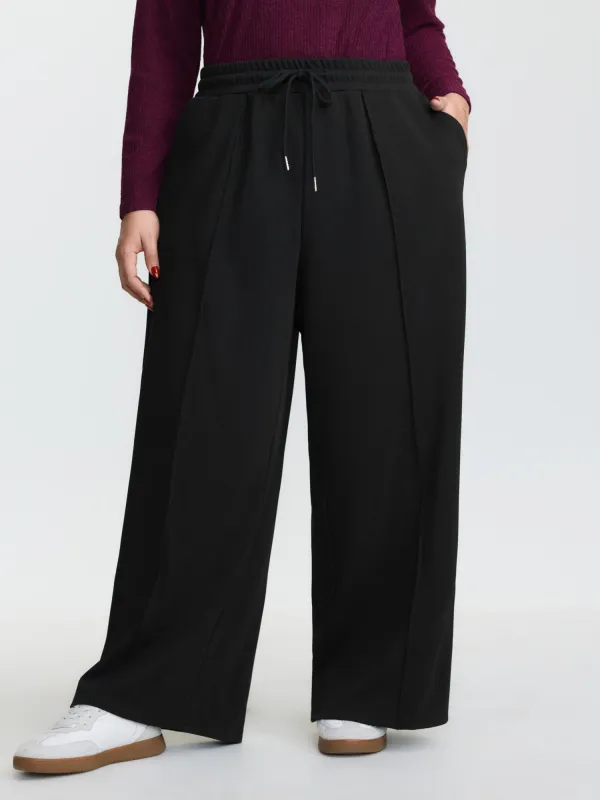 Stretchy Drawstring Waist Seamed Pants sold by Bloomchic