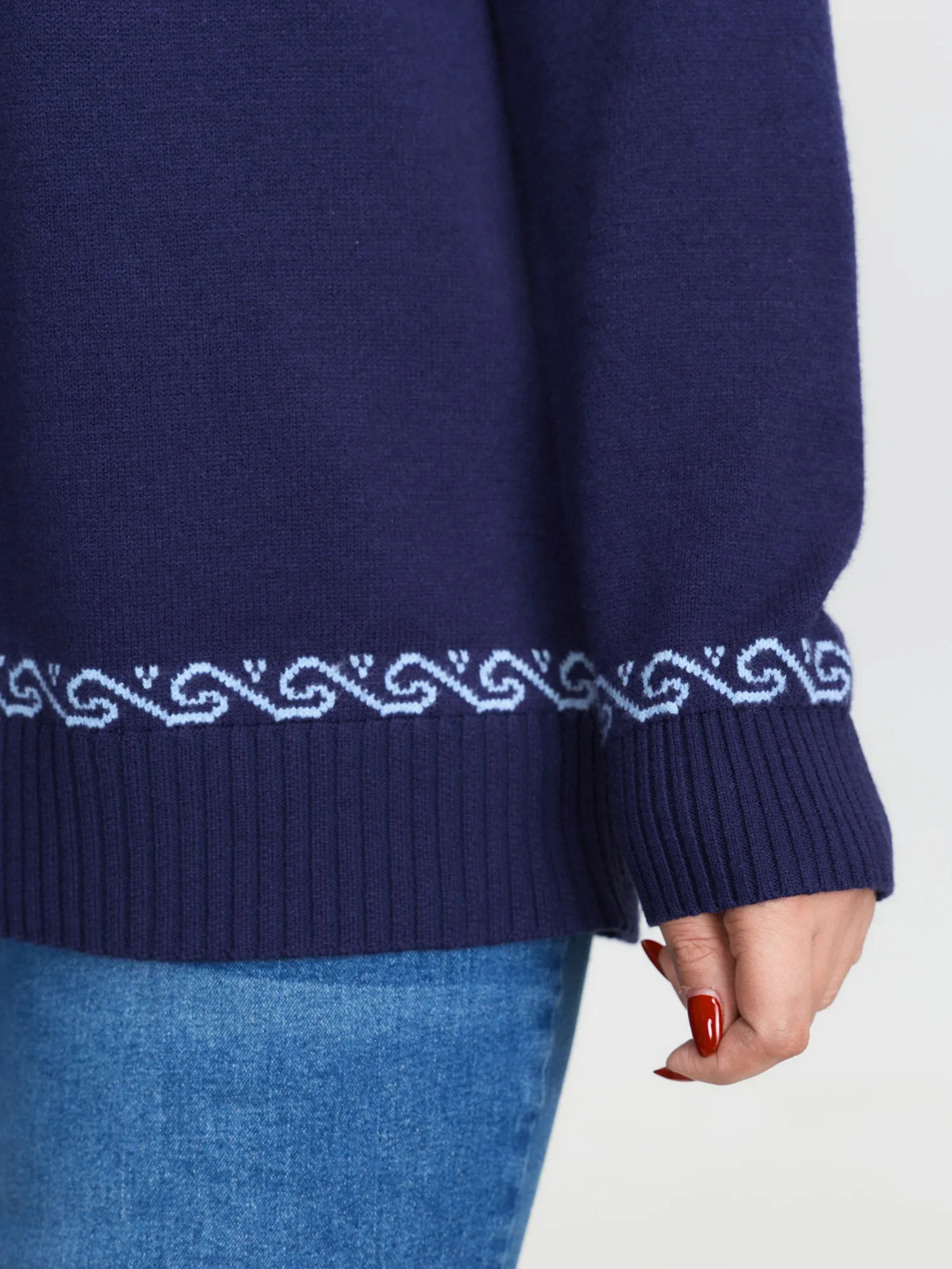 Fair-Isle Nautical Elements Jacquard Pullover sold by Bloomchic product image thumbnail 4