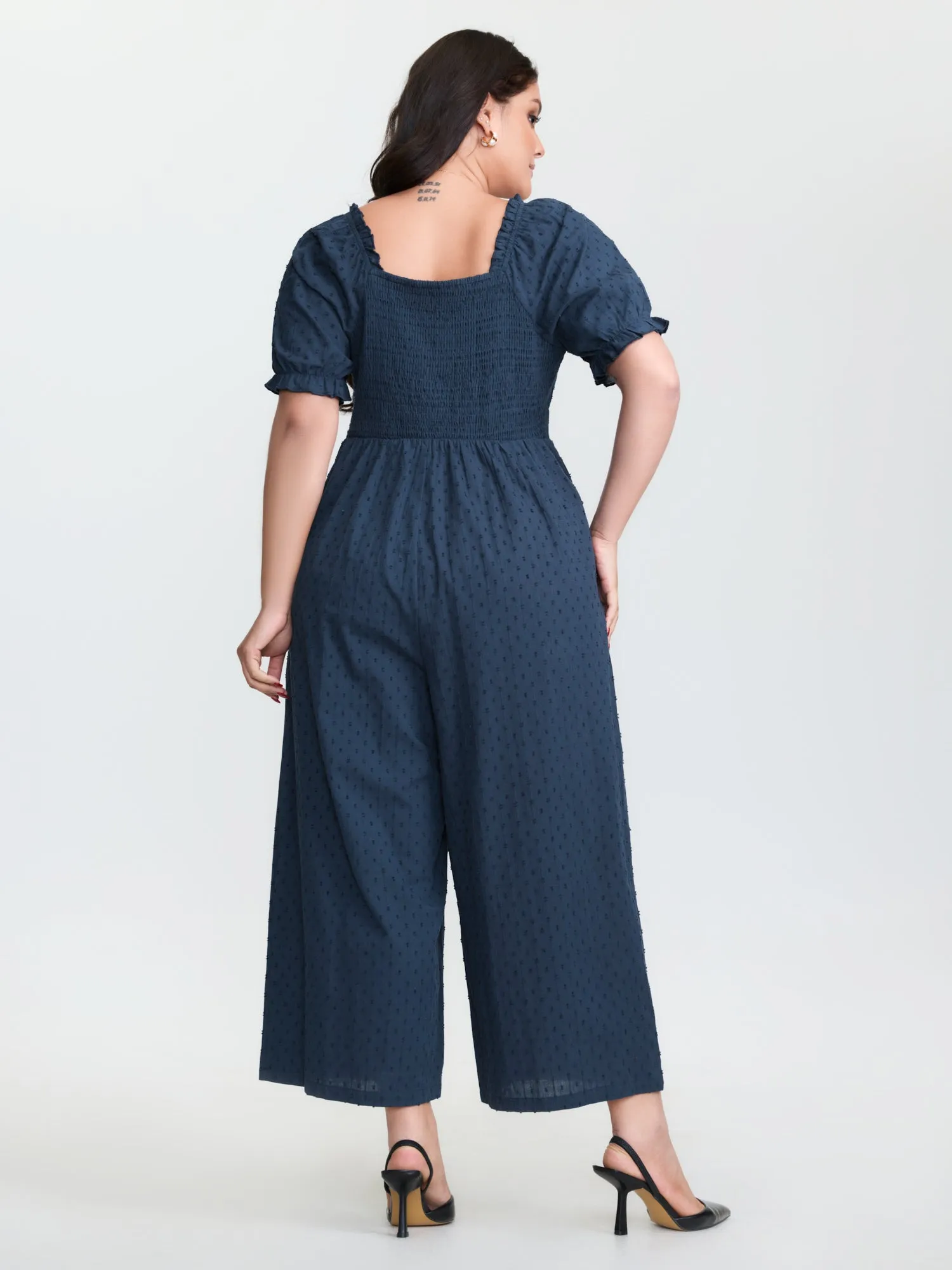 Pure Cotton Textured Pockets Jumpsuit sold by Bloomchic product image thumbnail 5