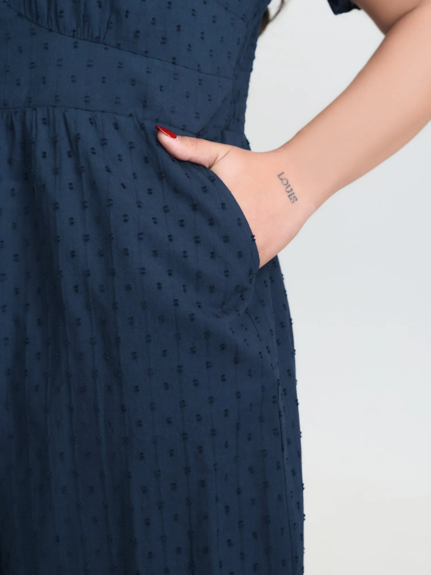 Pure Cotton Textured Pockets Jumpsuit sold by Bloomchic product image thumbnail 4