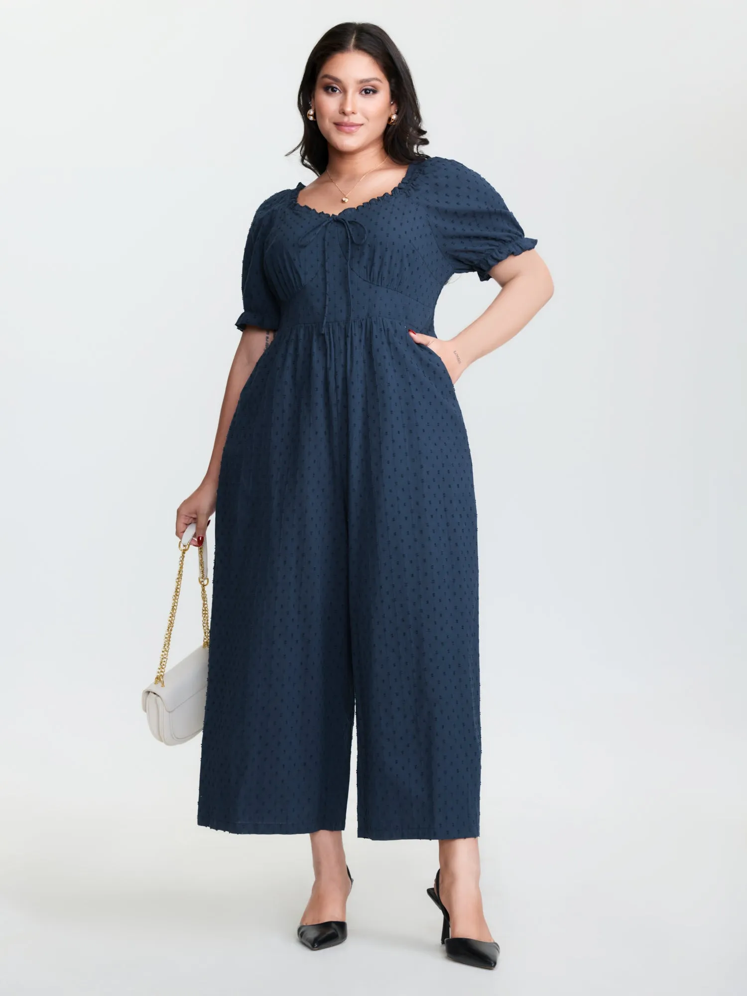 Pure Cotton Textured Pockets Jumpsuit sold by Bloomchic product image thumbnail 2