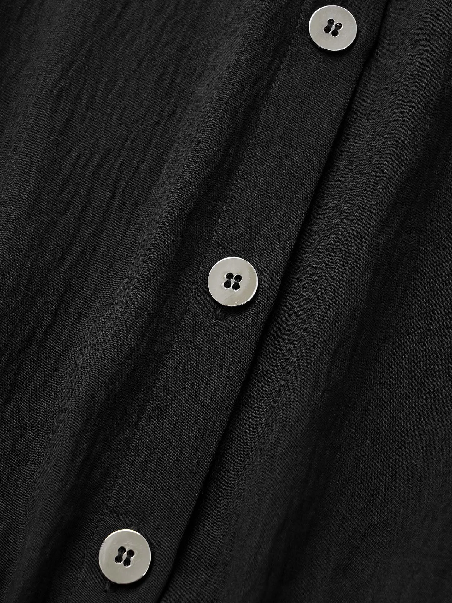 Shirt Collar Button Detail Split Front Dress sold by Bloomchic product image thumbnail 5