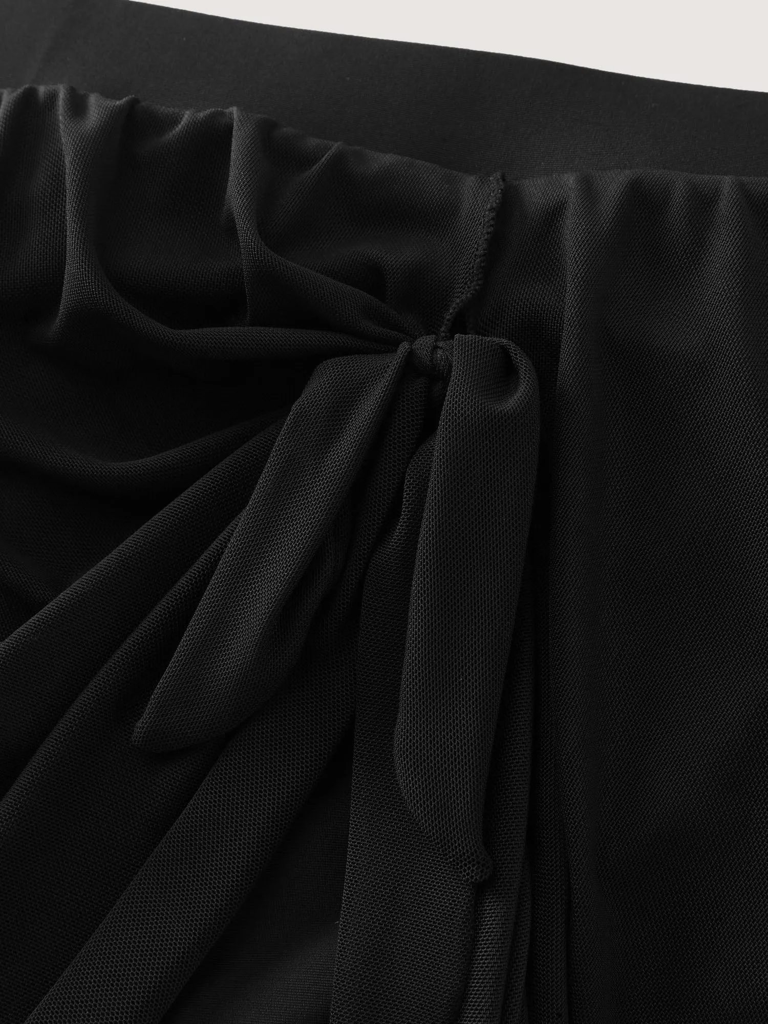 Mesh Side Drape Knotted Hem Swim Bottoms sold by Bloomchic product image thumbnail 5