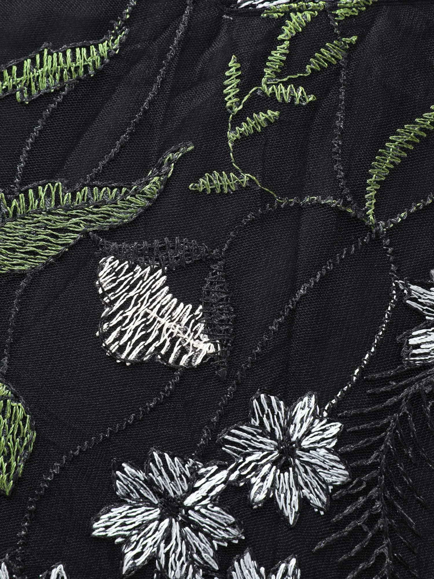 Sheer Floral Cinched Waist Contrast Jumpsuit sold by Bloomchic product image thumbnail 5