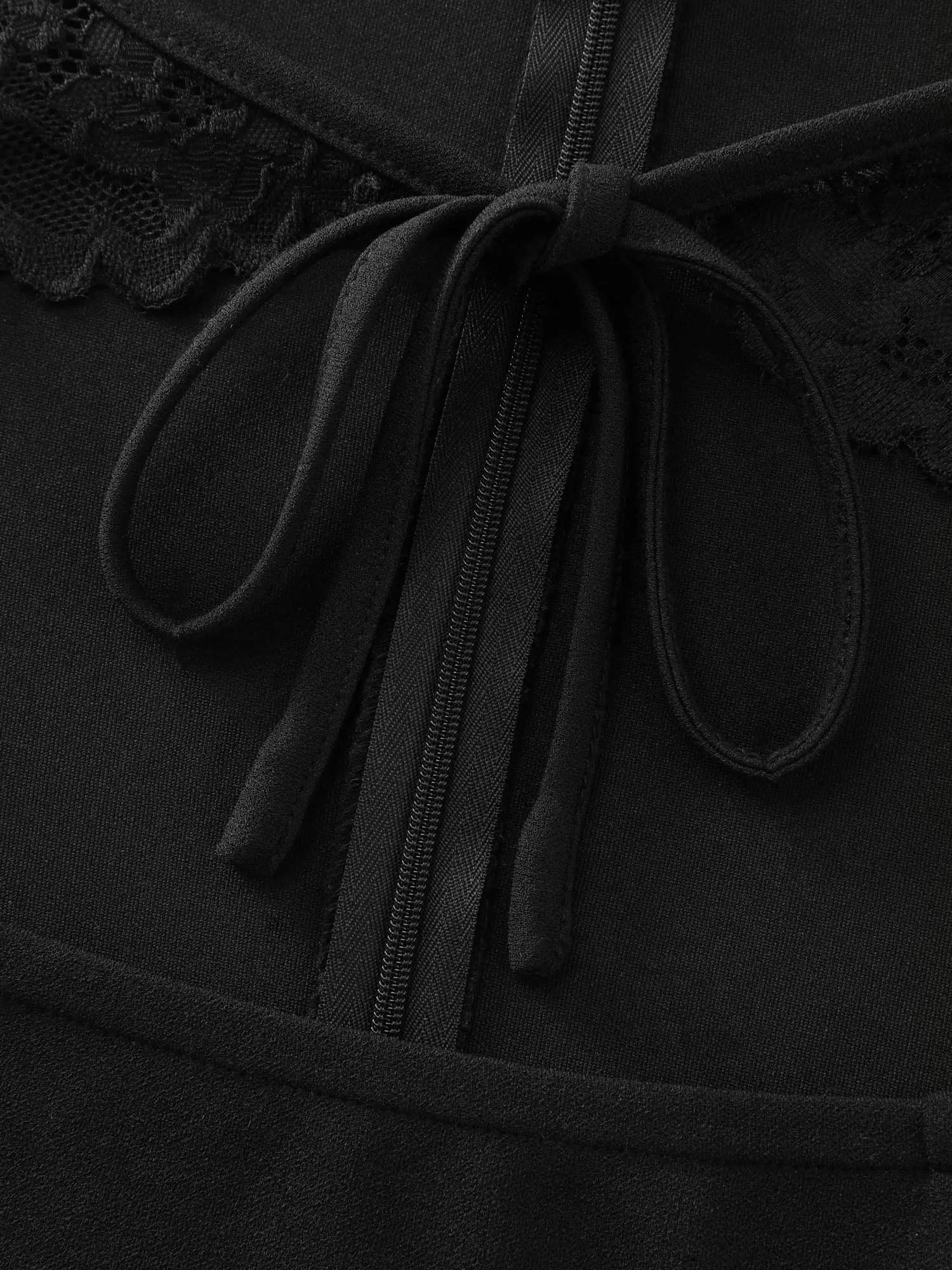 Sheer Lace Sleeve Cut-Out Neckline Jumpsuit sold by Bloomchic product image thumbnail 5