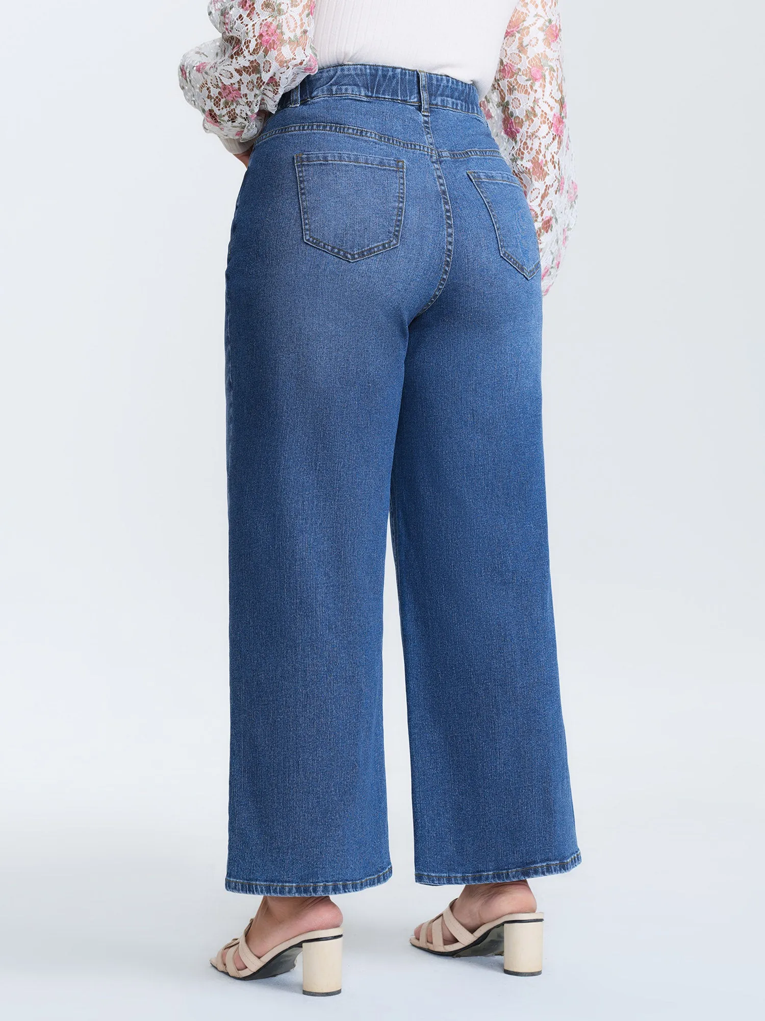 Classic High-Rise Wide-Leg Jeans sold by Bloomchic product image thumbnail 5