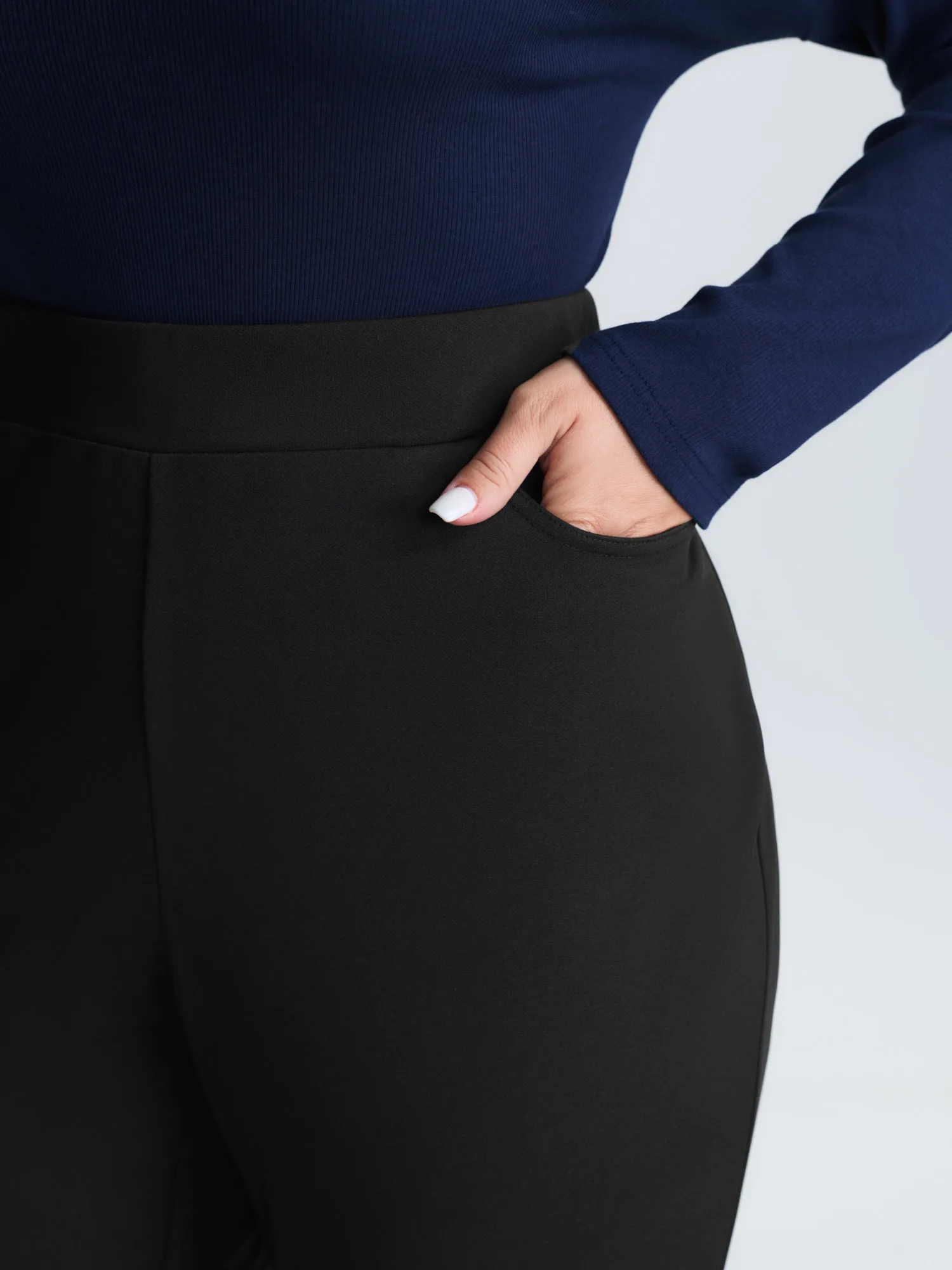 Ruffled Flared Hem Plain Pants sold by Bloomchic product image thumbnail 3