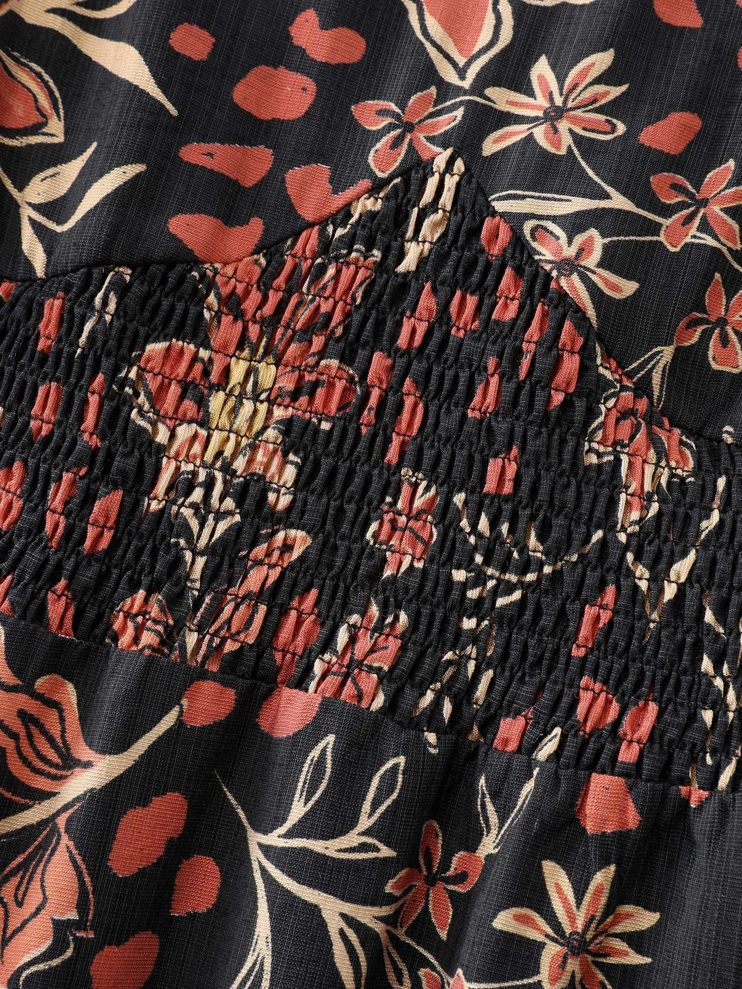 Floral Wide Shirred Waist Pocket Maxi Dress sold by Bloomchic product image thumbnail 5