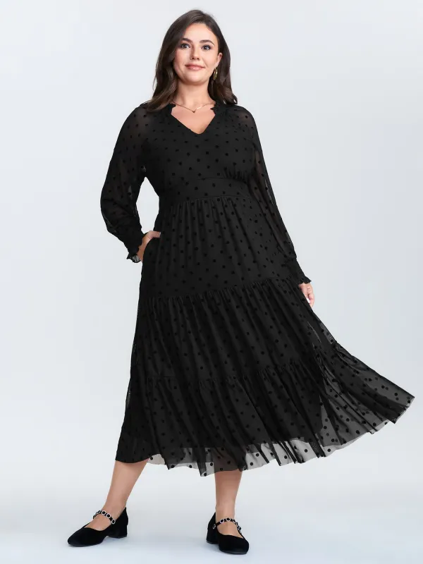 Polka Dot Tulle Sheer Maxi Dress sold by Bloomchic
