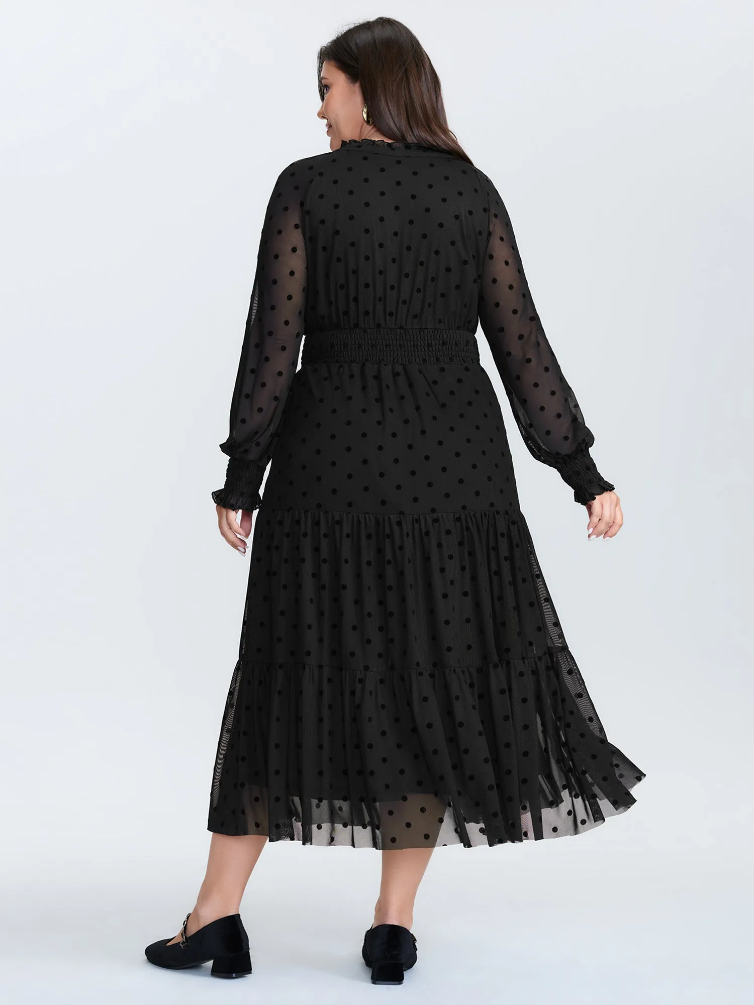 Polka Dot Tulle Sheer Maxi Dress sold by Bloomchic product image thumbnail 4