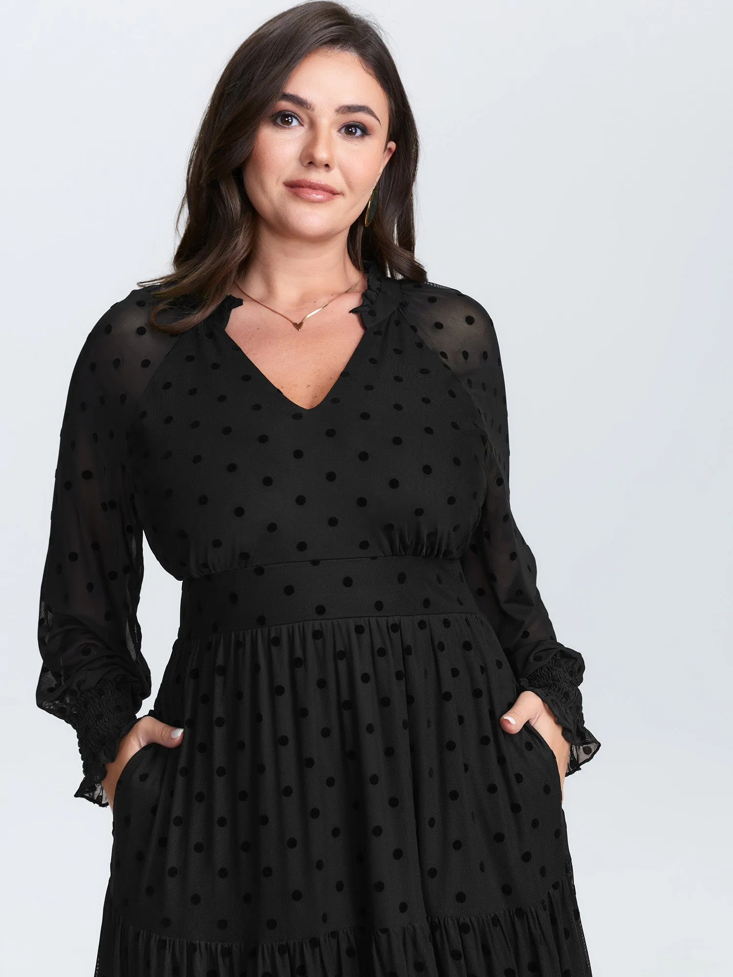 Polka Dot Tulle Sheer Maxi Dress sold by Bloomchic product image thumbnail 2