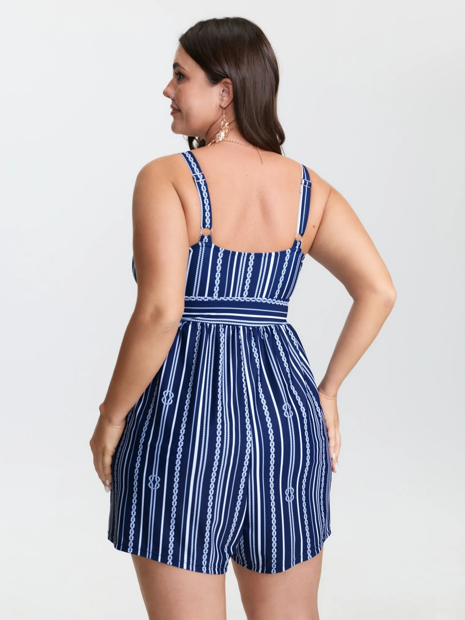 Nautical Stripes Side-Tie One-Piece Swimsuit sold by Bloomchic product image thumbnail 5