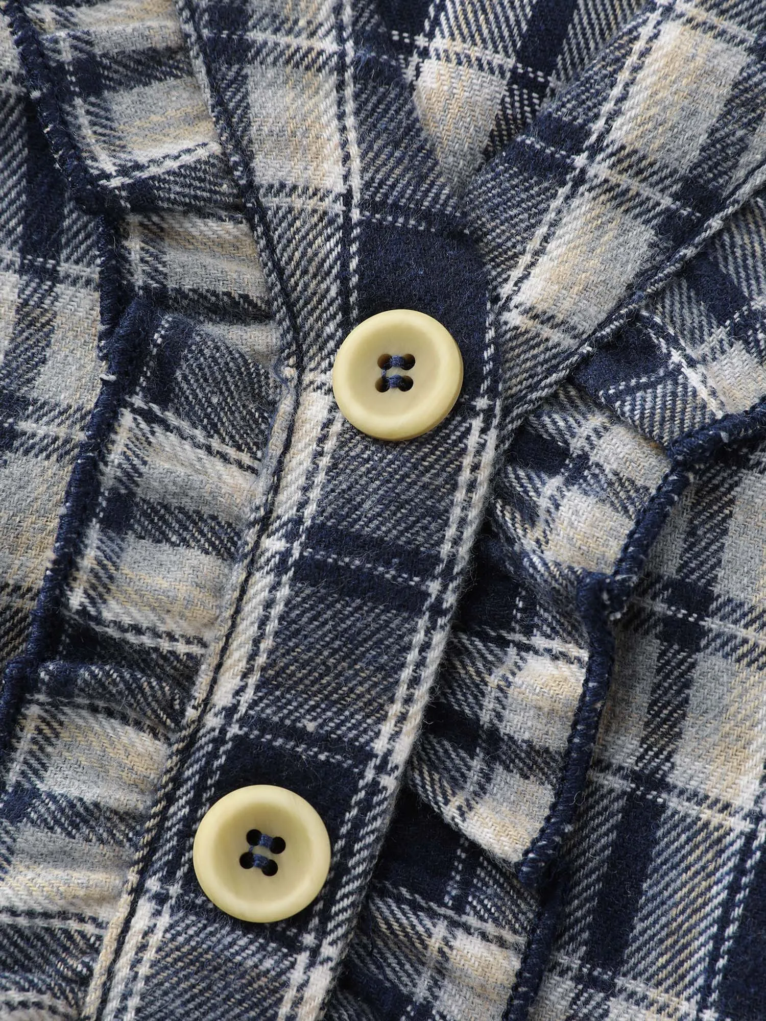 Grid Print Color Contrast Ruffled Midi Dress sold by Bloomchic product image thumbnail 5