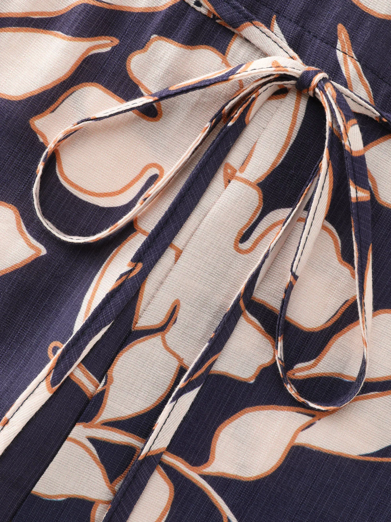 Floral Print V-Neck Drawstring Waist Jumpsuit sold by Bloomchic product image thumbnail 5