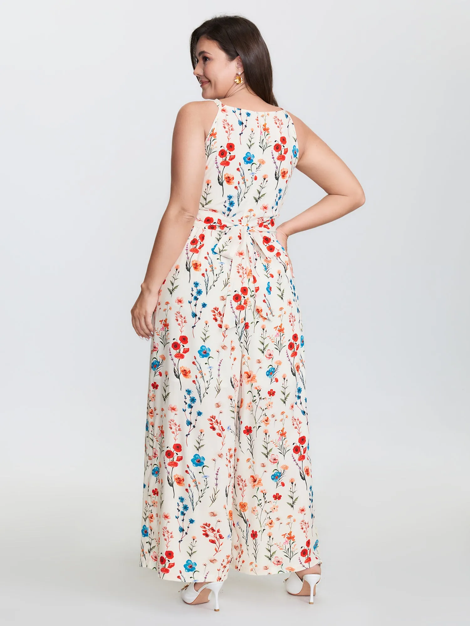 Blooming Florals Waist-Tie Jumpsuit sold by Bloomchic product image thumbnail 4