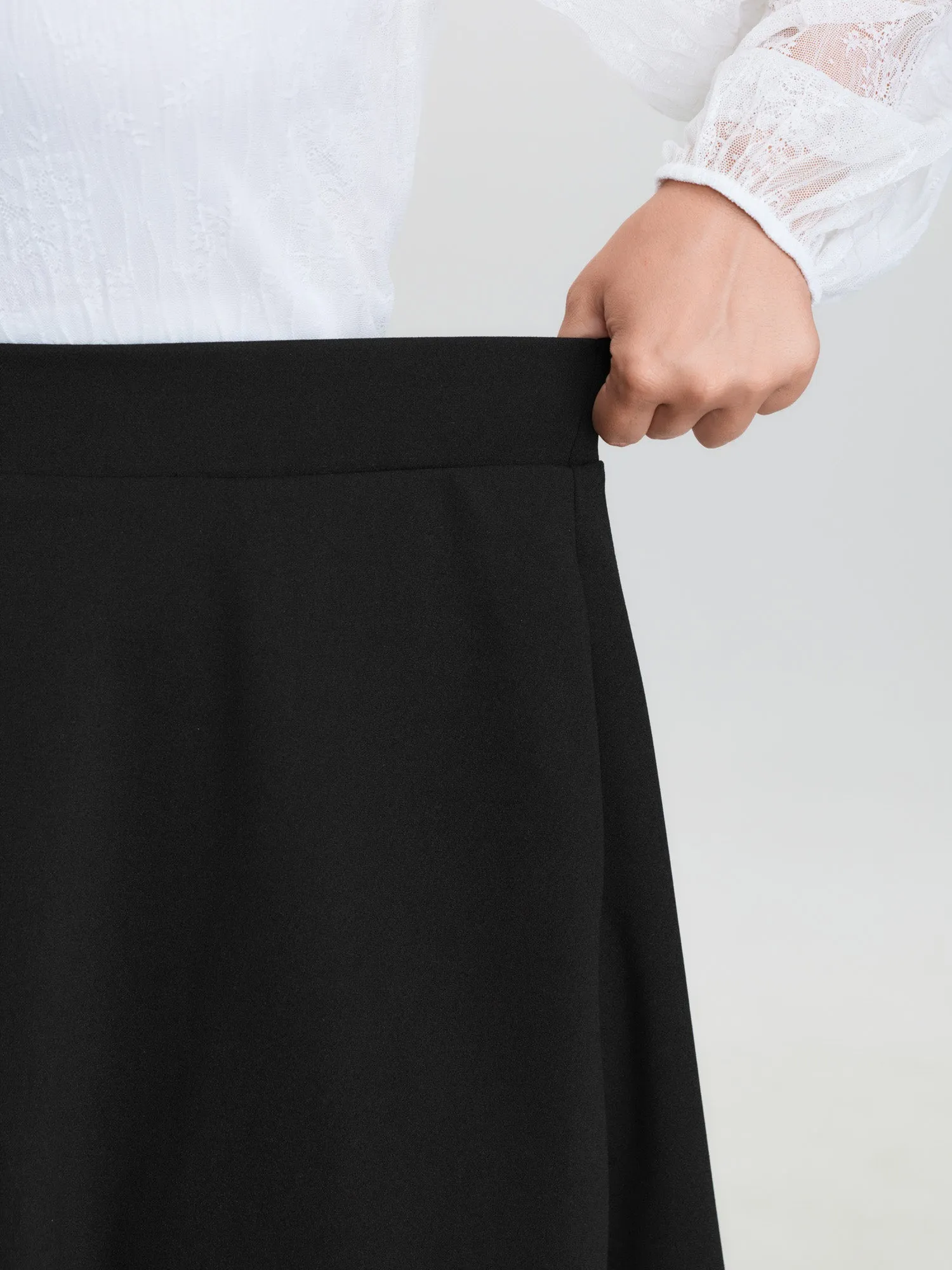 Sheer Lace Handkerchief Hem Midi Skirt sold by Bloomchic product image thumbnail 4