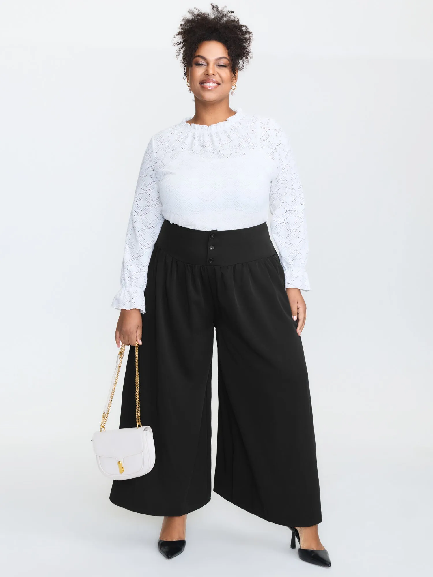 Wide Shirred Waistband Pockets Pants sold by Bloomchic product image thumbnail 2