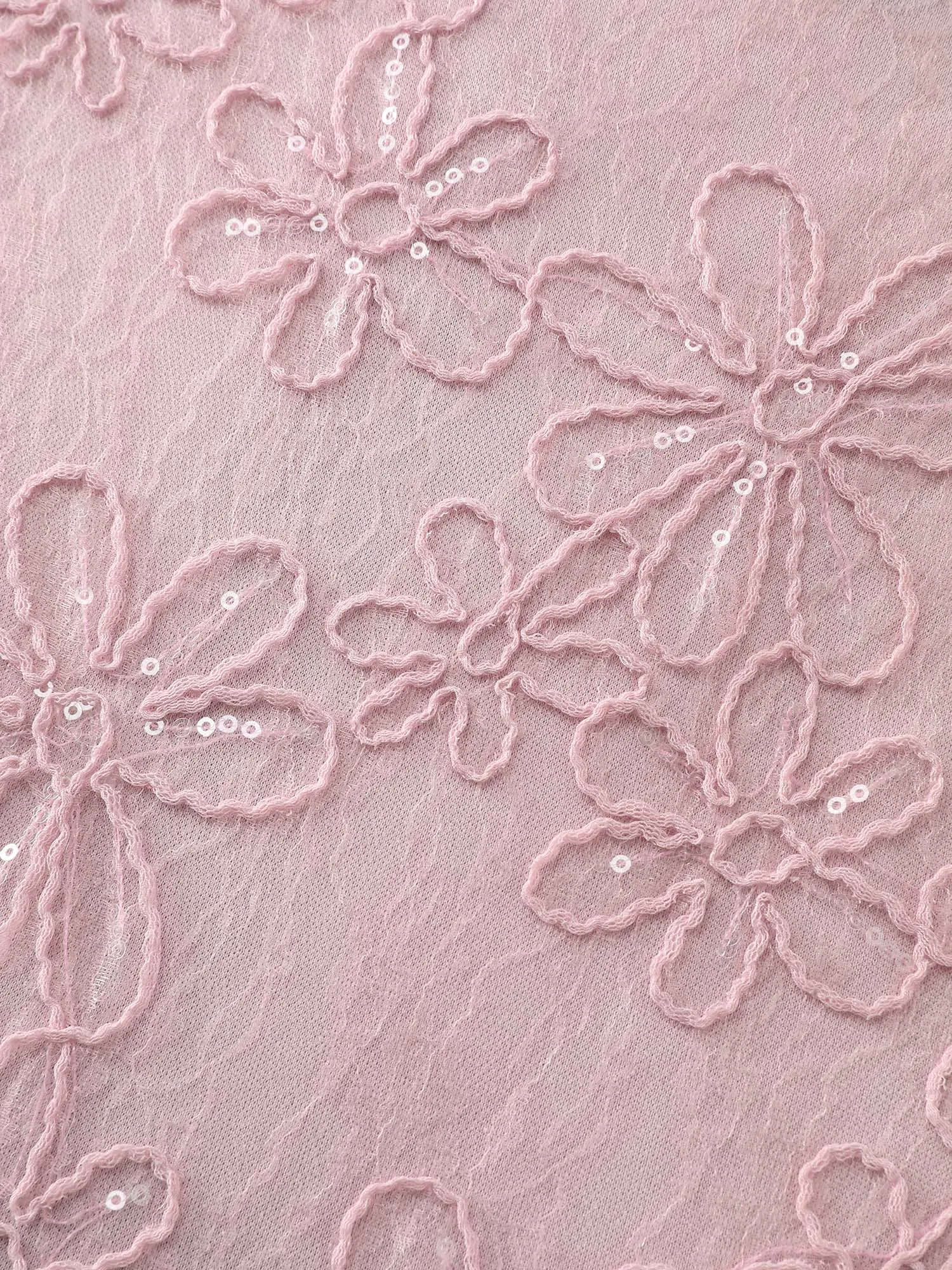 Floral Sequin Square Neck Jumpsuit sold by Bloomchic product image thumbnail 5