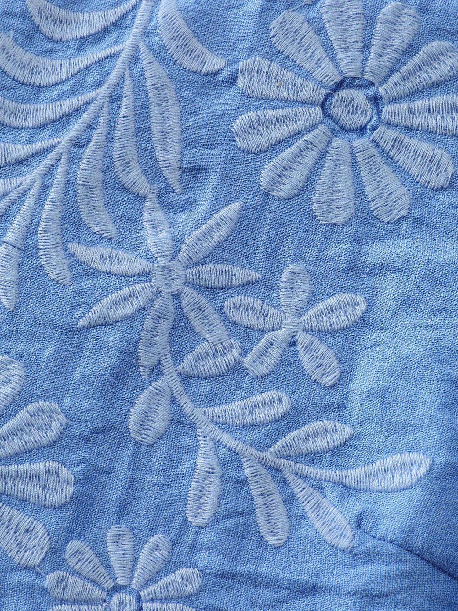 Floral Embroidery Button Detail Blouse sold by Bloomchic product image thumbnail 5